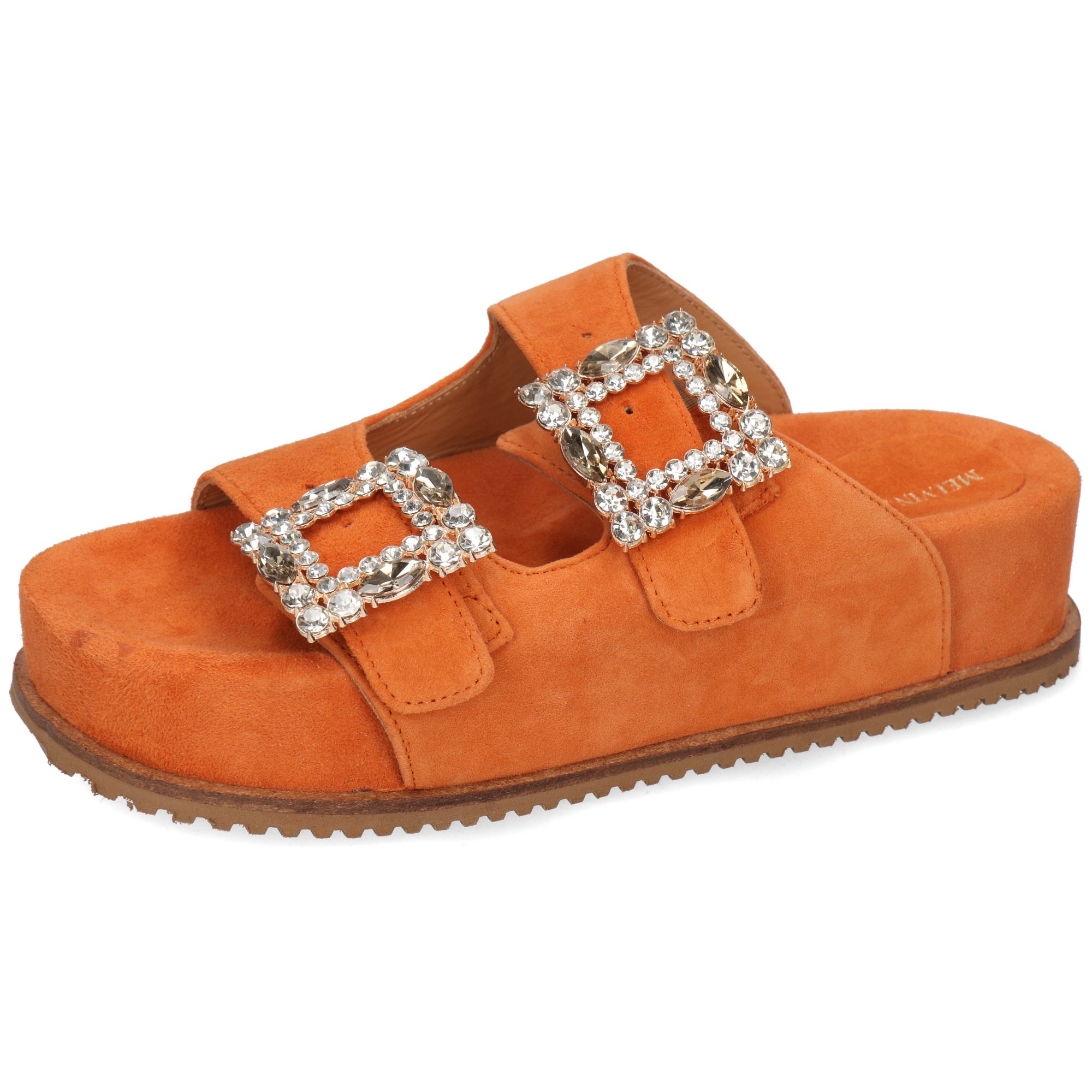 Melvin & Hamilton Eve 3 Wildleder-Pantoletten für Damen Pantolette Pantoletten, Plateausohlen, Echtes Leder