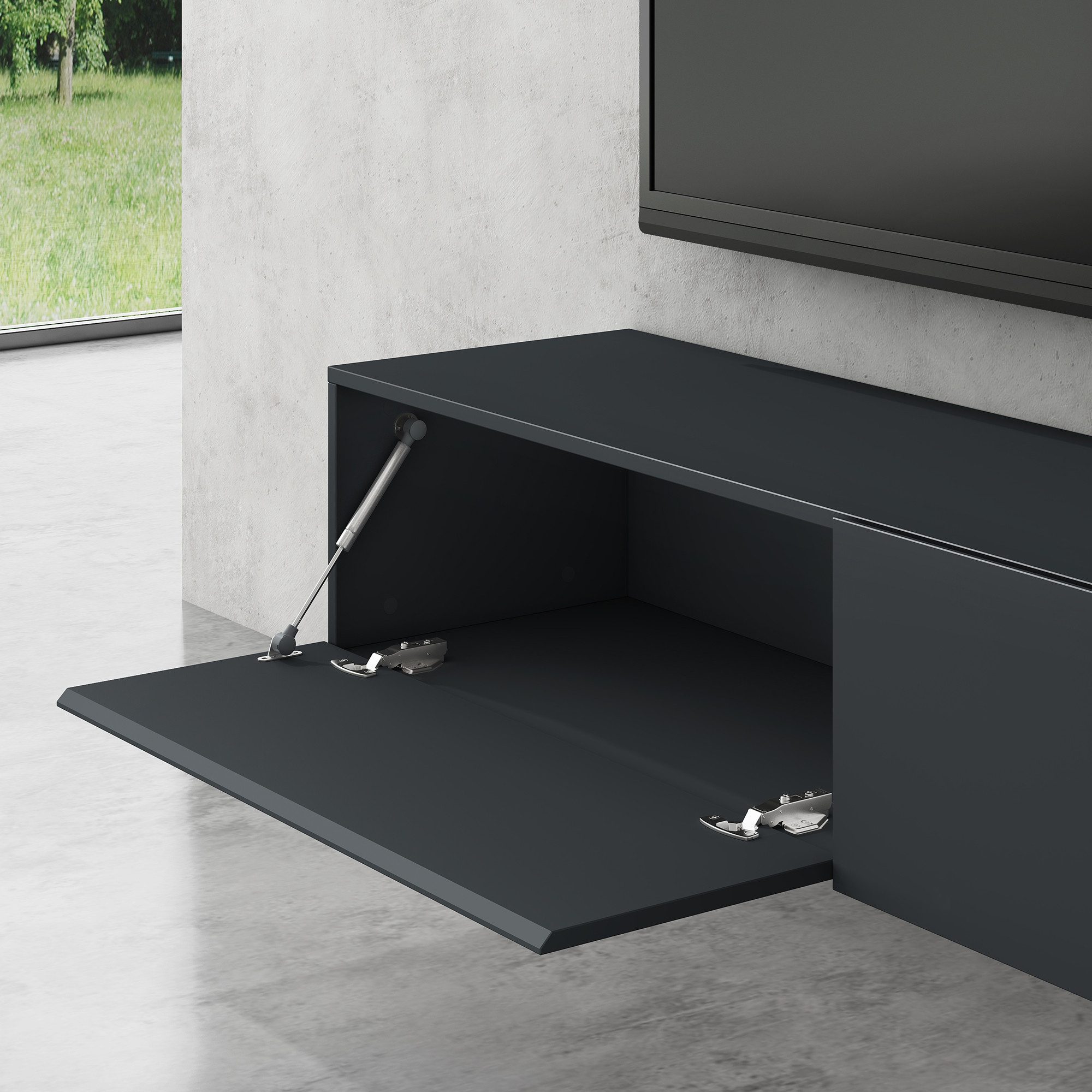 doporro TV-Board TV-schrank Fernsehschrank Low-Board TV-Tisch Wand-hängend F02