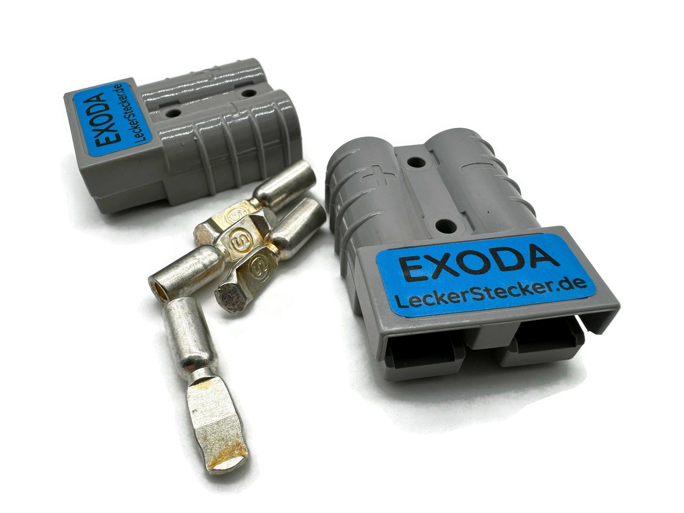 Thumbnail - eXODA Kabelverbinder-Sortiment Batterie Set, 2 Stecker, bestehend aus jeweils 1x Gehäuse und 2x Kontakte