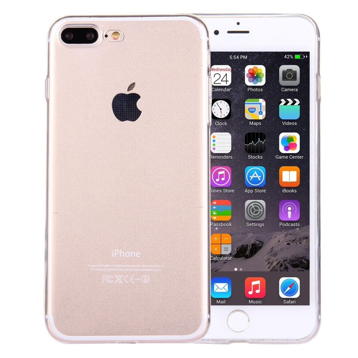 König Design Handyhülle Apple iPhone 7 Plus, Apple iPhone 7 Plus Handyhülle Ultra Dünn Bumper Backcover Transparent