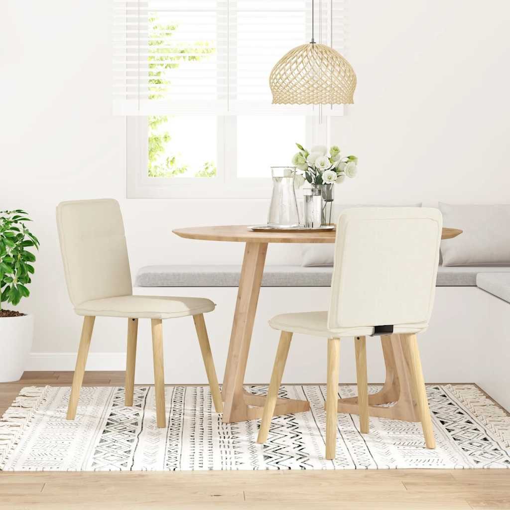 vidaXL Esszimmerstuhl Esszimmerstühle 2 Stk. Leinen günstig online kaufen