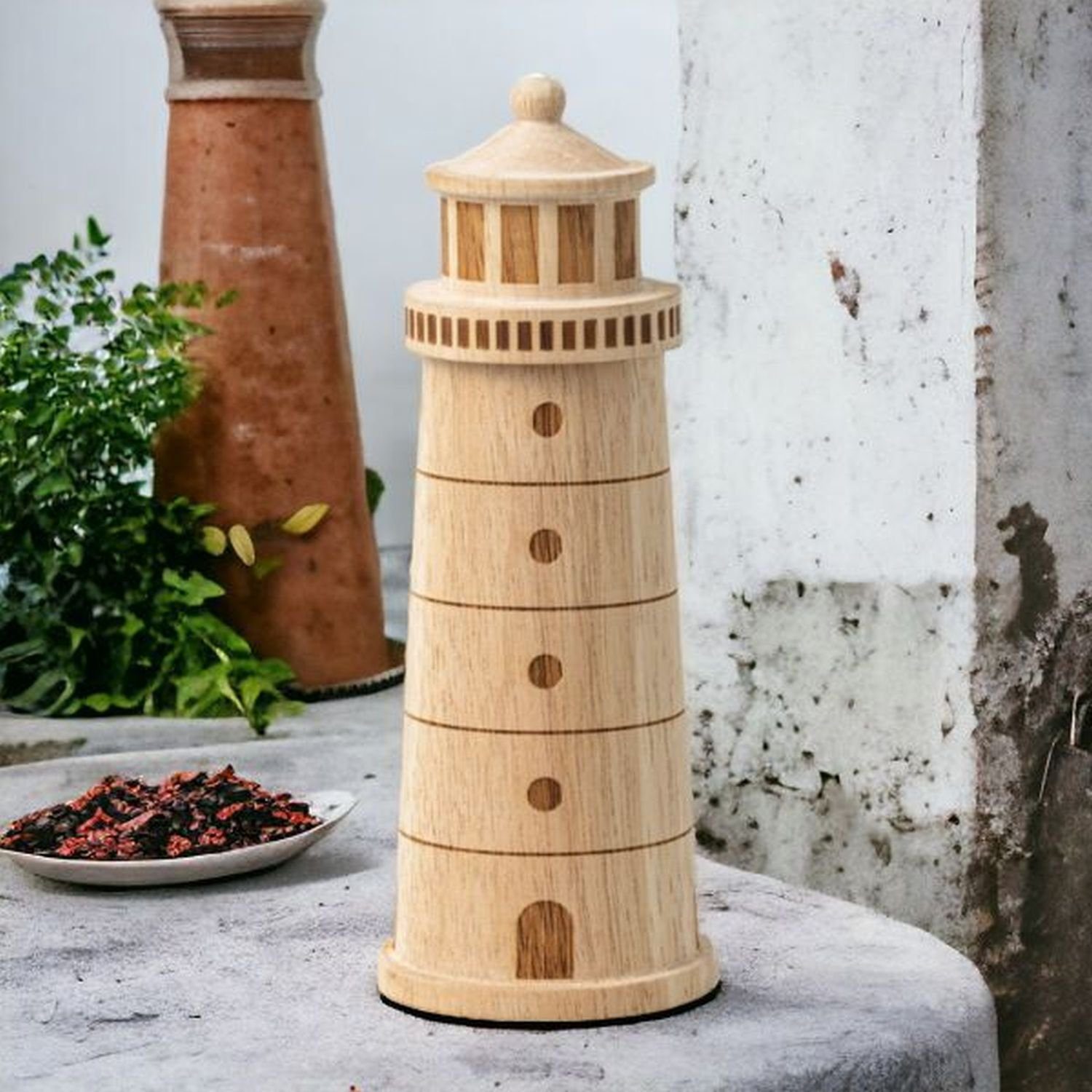 Räder Design Salzmühle Räder Meeresrauschen Gewürzmühle Leuchtturm 17352