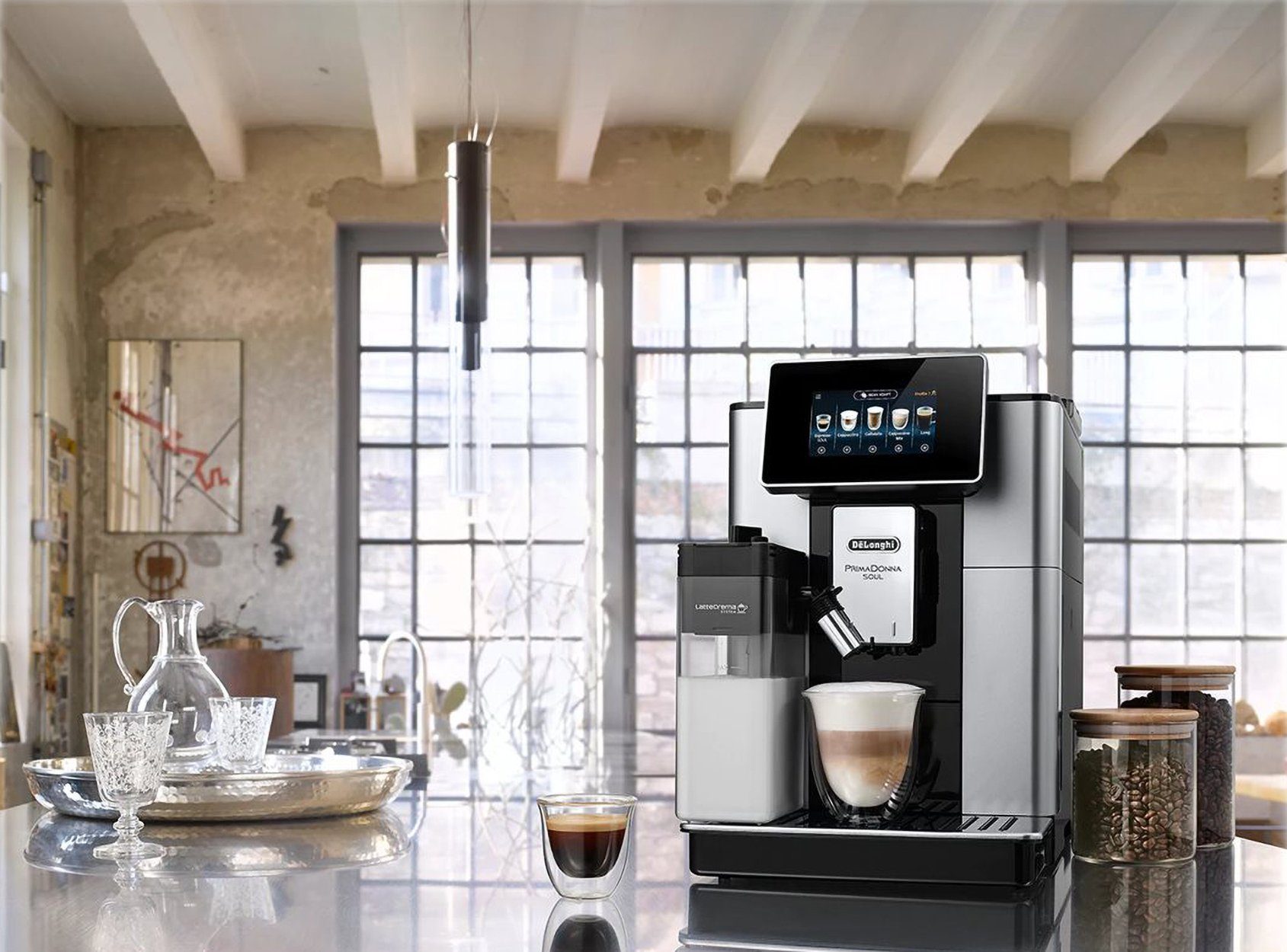 ECAM Soul De'Longhi Kaffeevollautomat 610.55.SB PrimaDonna