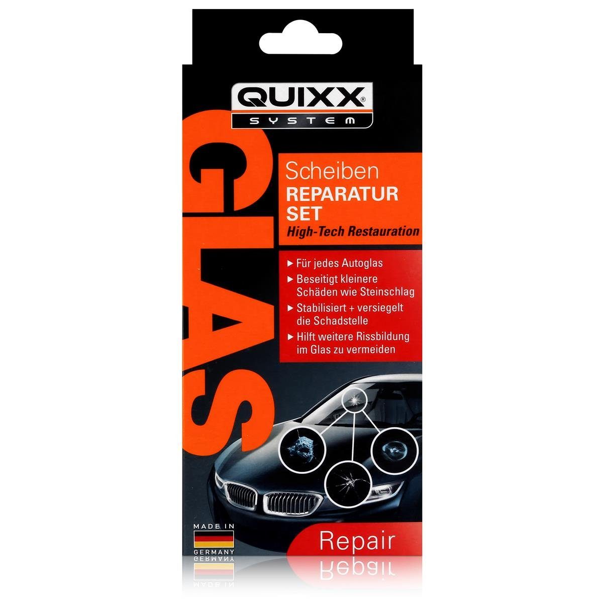 QUIXX Reparatur-Set Quixx System Scheiben Reparatur Set für jedes Autoglas (1er Pack)