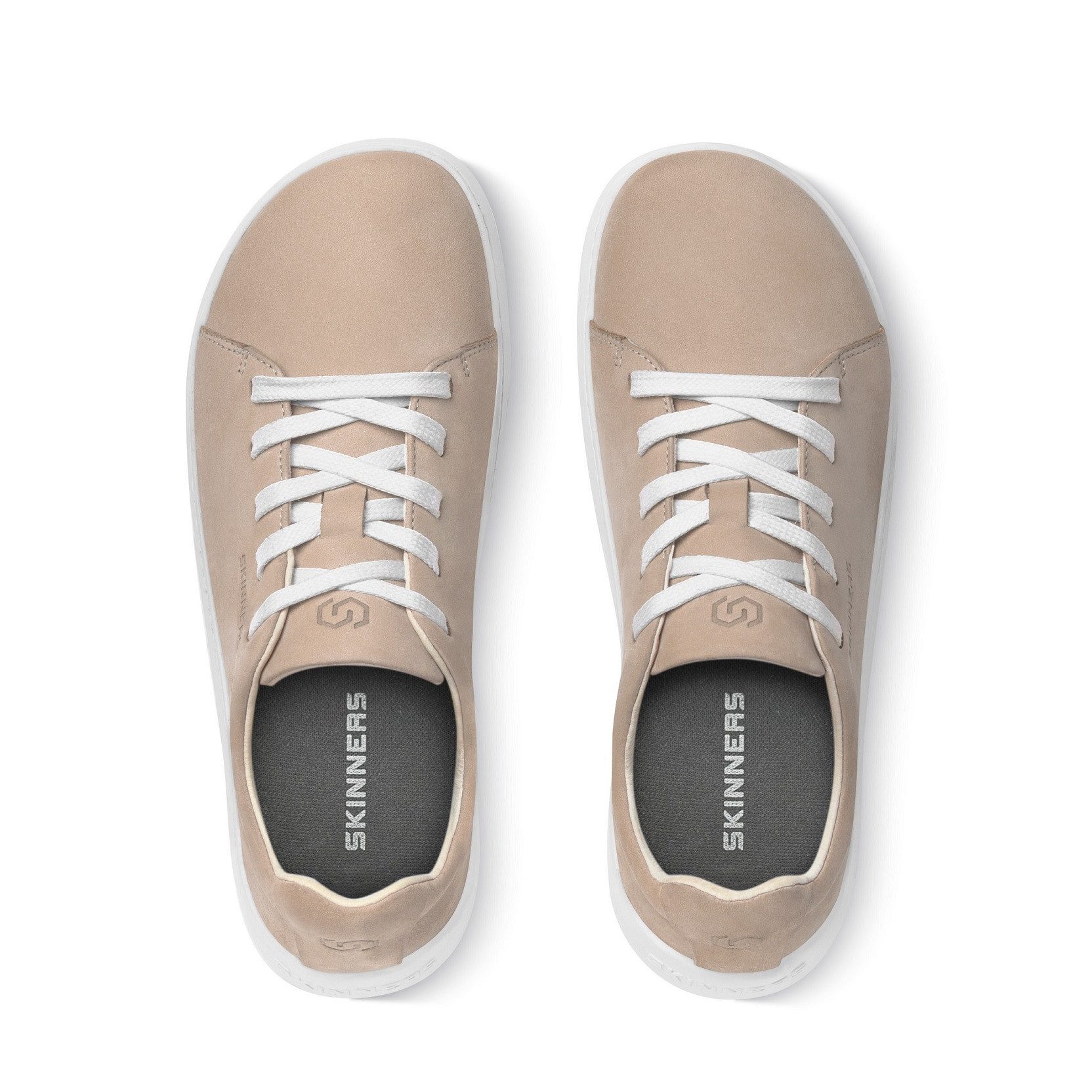 Skinners Walker (Premium-Leder, breite Zehenbox) beige/weiss Sneaker