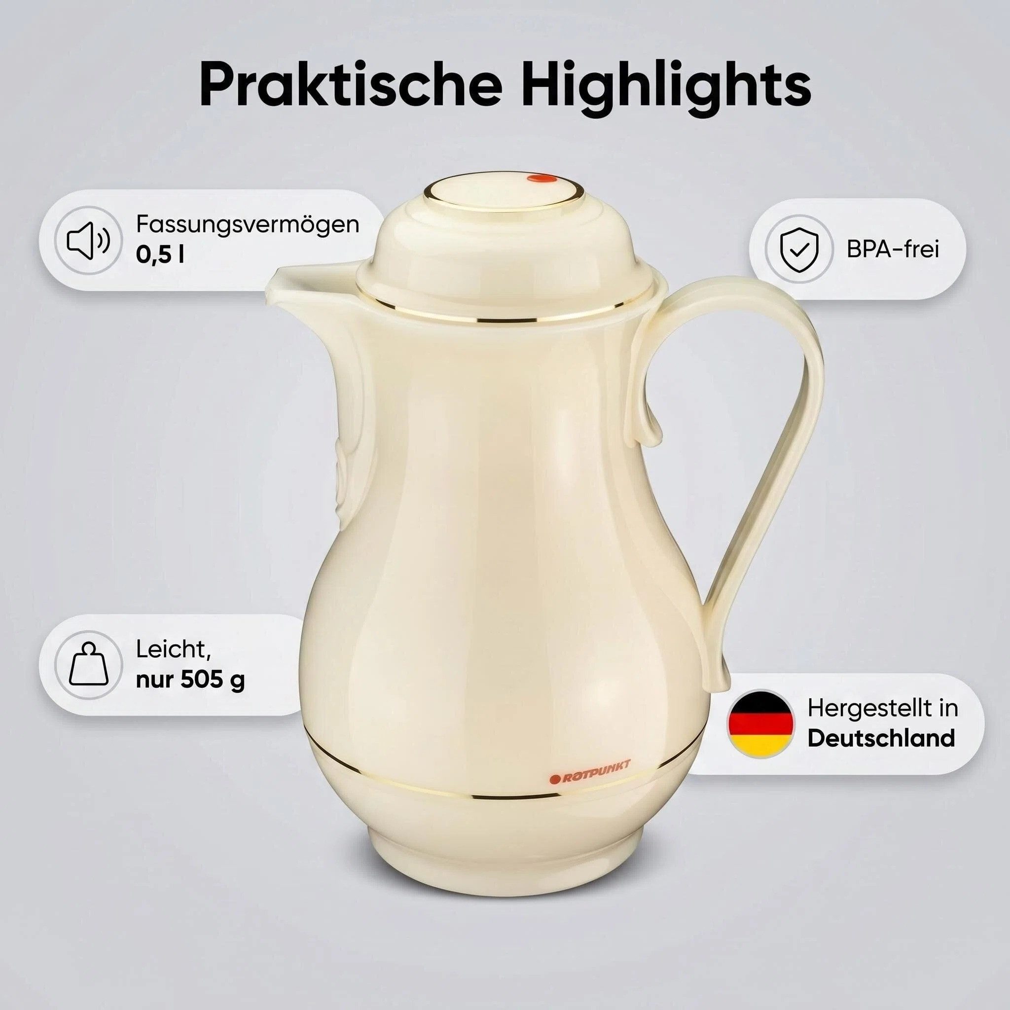 ROTPUNKT Isolierkanne CHRISTA 530, 0.5 l