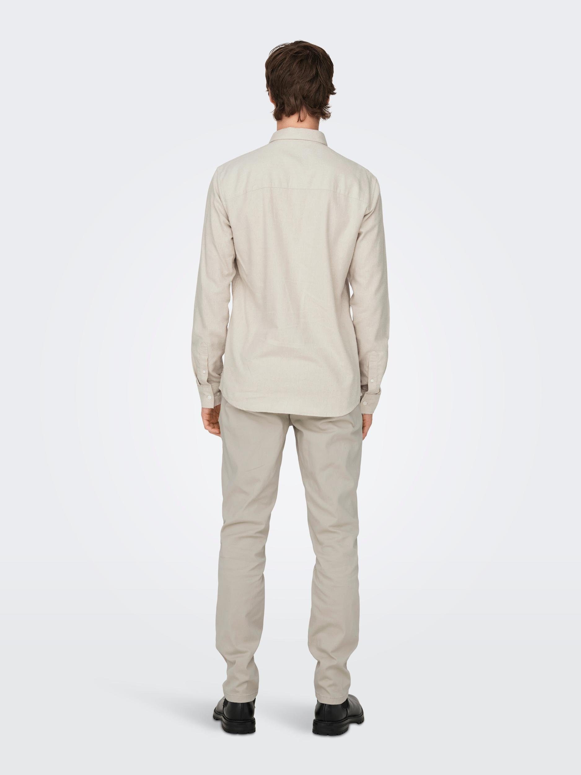 ONLY & SONS Langarmhemd ONSGUDMUND SLIM 1-PKT SOLID SHIRT NOOS