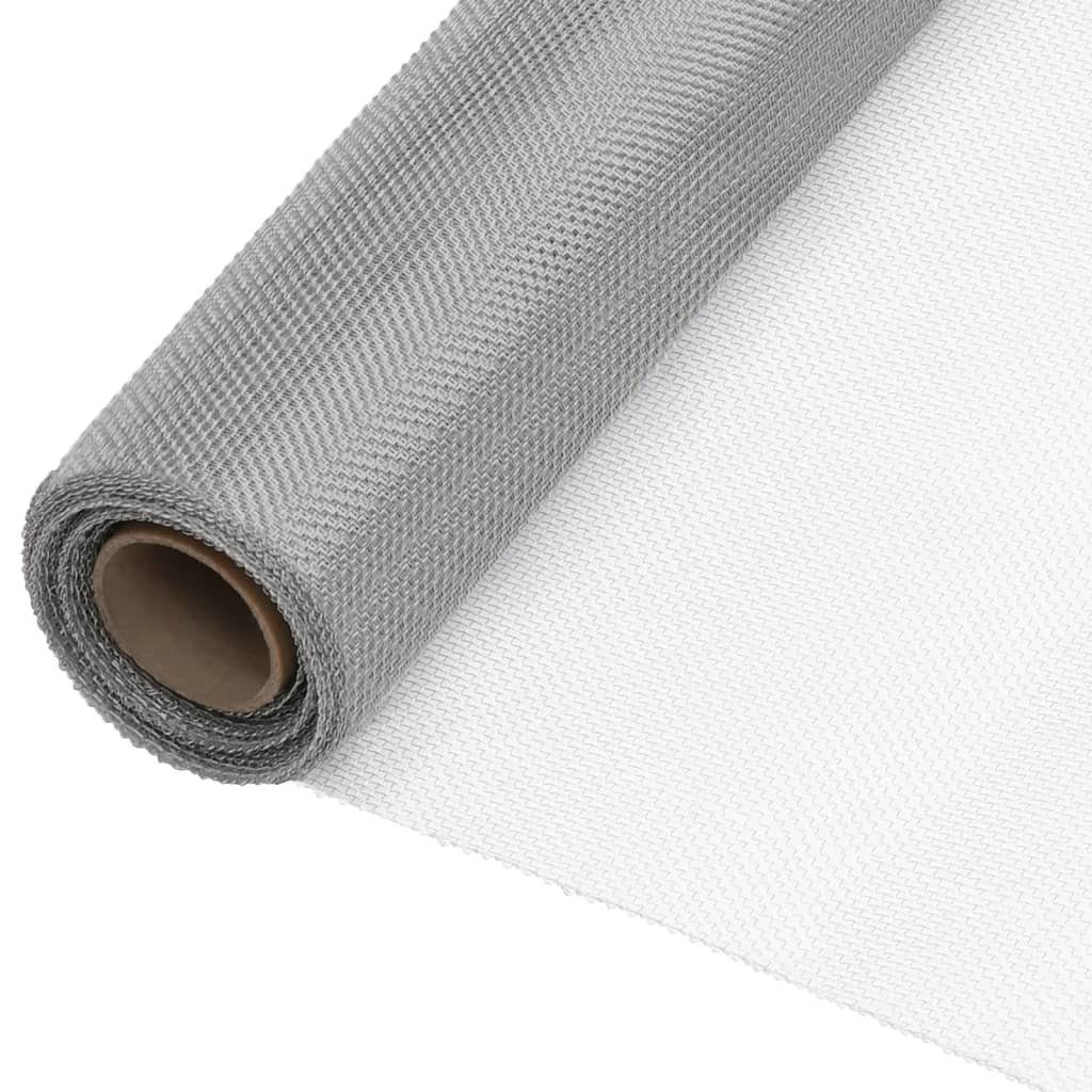 vidaXL Gartenzaun Netze 112 x 1000 cm Mesh Edelstahl 201 Silber, (1-St)