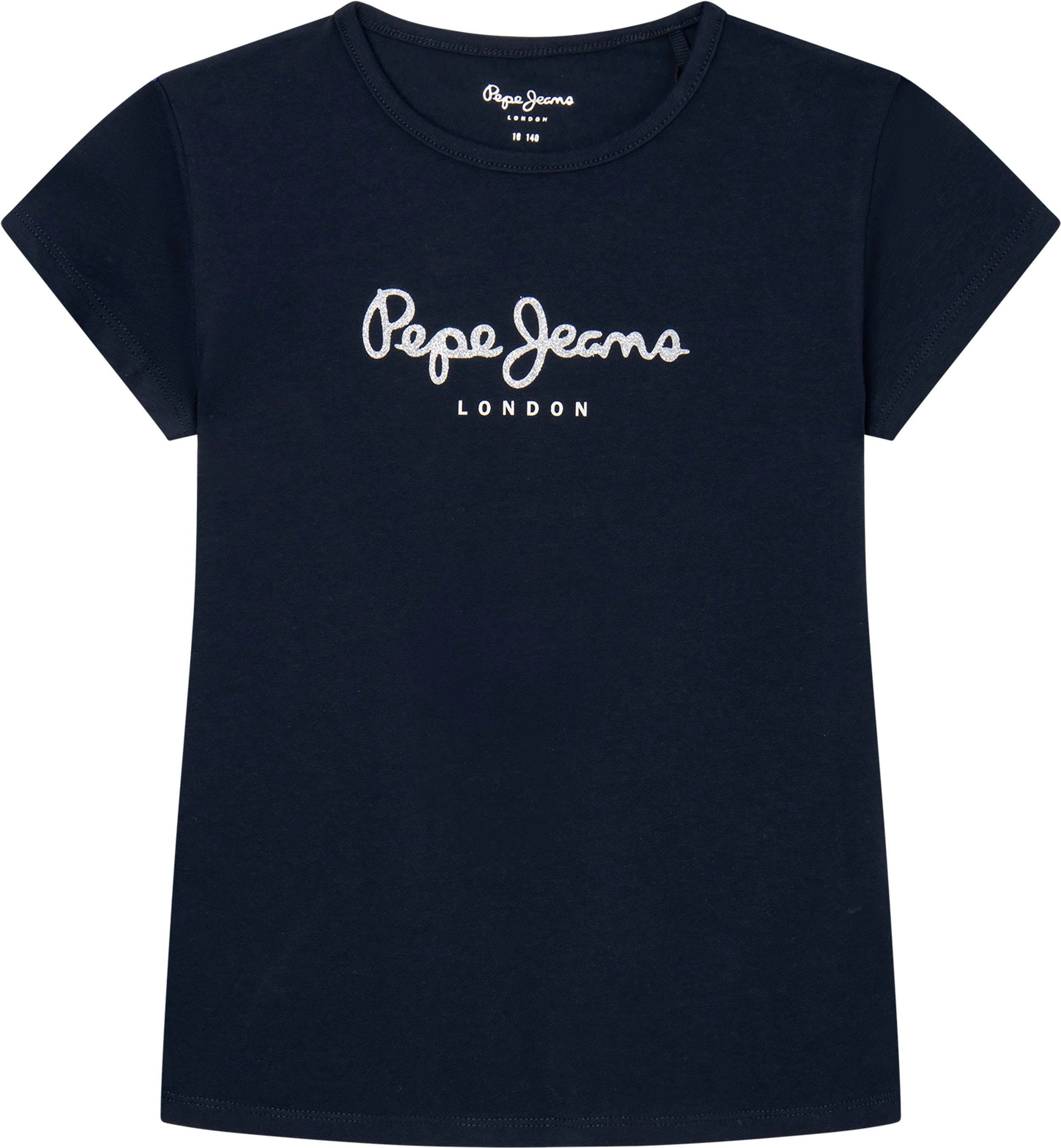 Pepe Jeans T-Shirt Mädchen T-Shirt - HANA GLITTER, Baumwolle