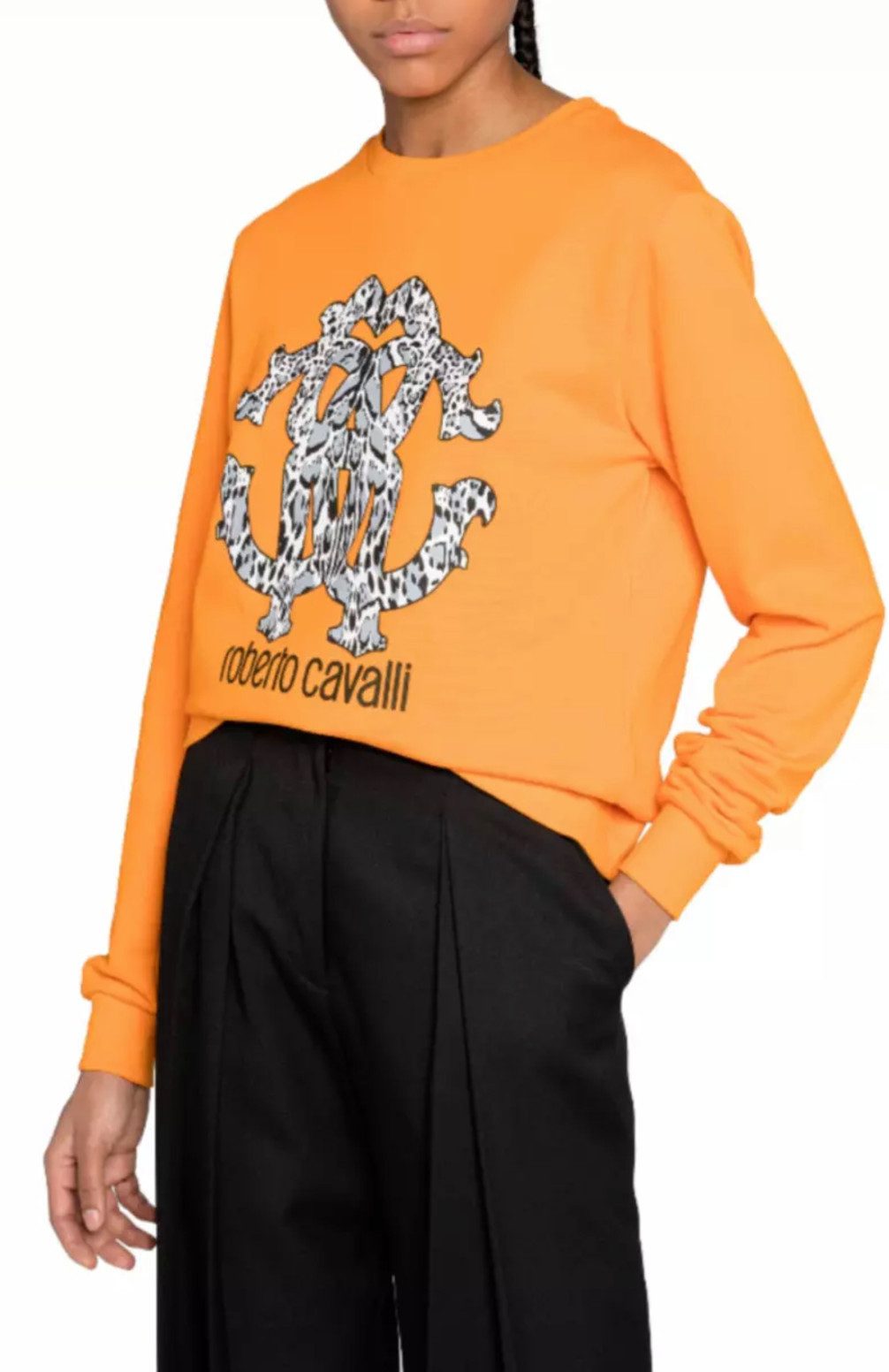 roberto cavalli Sweatshirt Unisex Lynx RC Logo Pullover Genderneutrales Design für vielseitigen Einsatz