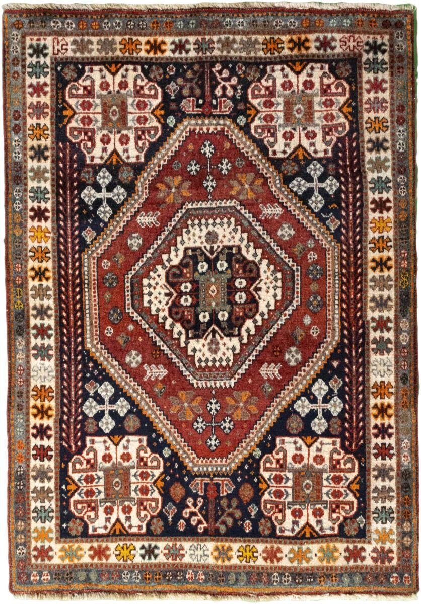 Orientteppich Shiraz 103x146 Handgeknüpfter Orientteppich / Perserteppich, Nain Trading, rechteckig, Höhe: 10 mm