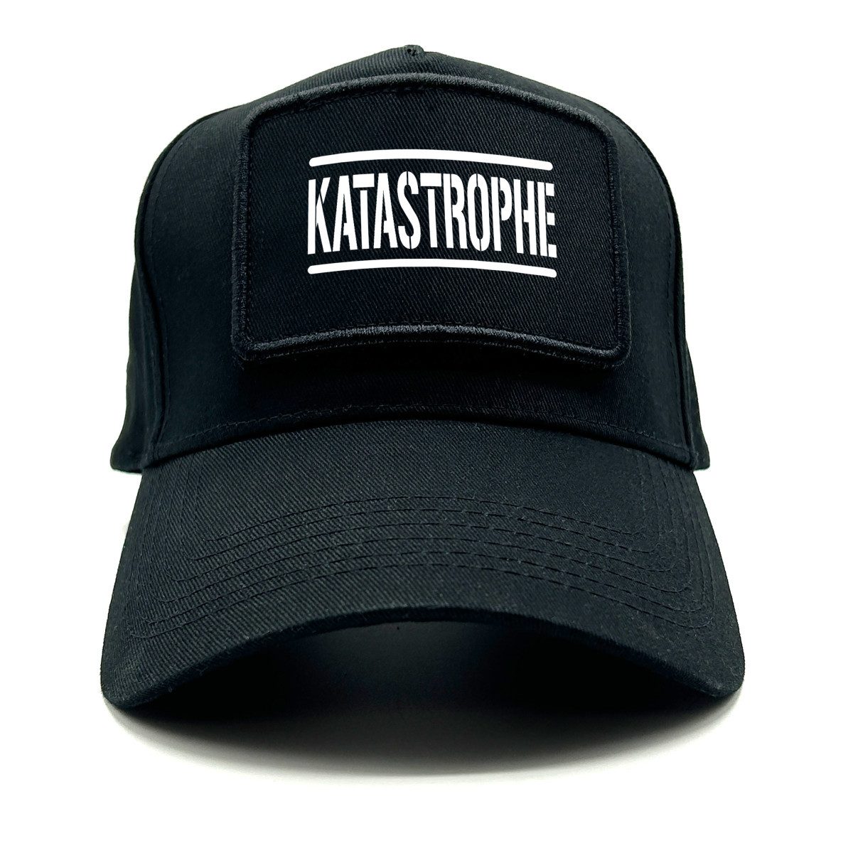 Herzbotschaft Baseball Cap Schirmmütze mit Spruch auf Patch KATASTROPHE One Size durch verstellbaren Klip-Verschluss