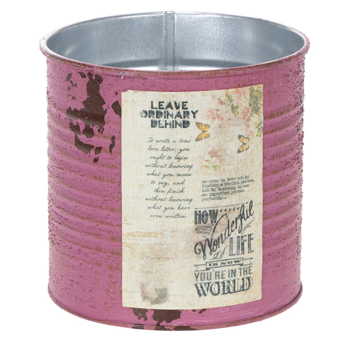 Florists Products Übertopf Deko-Übertopf Vintage Metalloptik Nostalgie Blumentopf