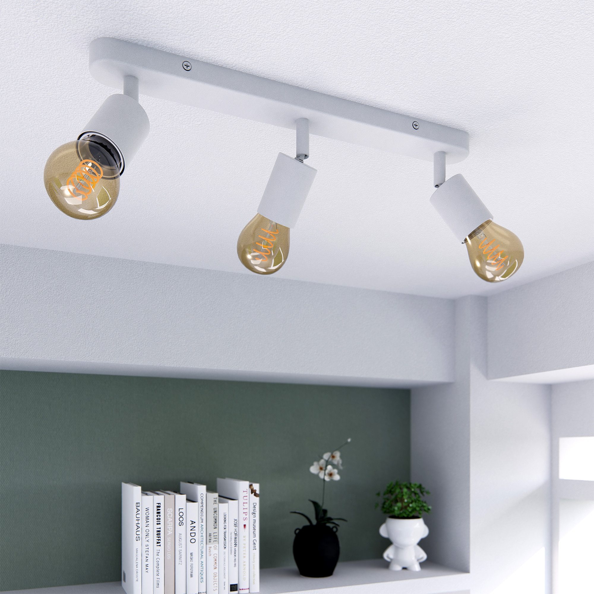 linovum LED Aufbaustrahler AWORA Deckenlampe 3 flammig weiß LED dimmbar extra warmweiß Deckenspot, Extra Warmweiß