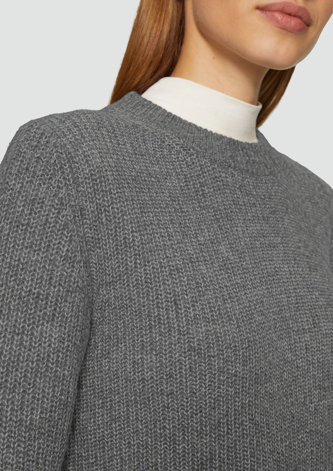 s.Oliver Strickpullover Casual (1-tlg) langarm, Rundhals-Ausschnitt, Rippde günstig online kaufen