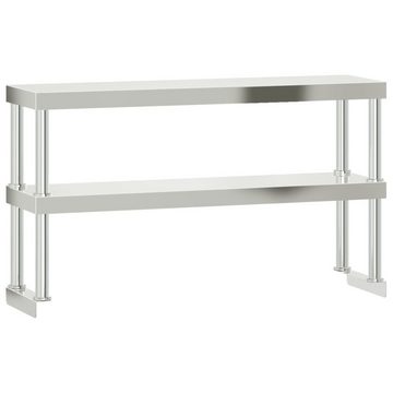 vidaXL Spülenschrank Küchen-Arbeitstisch mit Aufsatzboard 110x55x150 cm Edelstahl