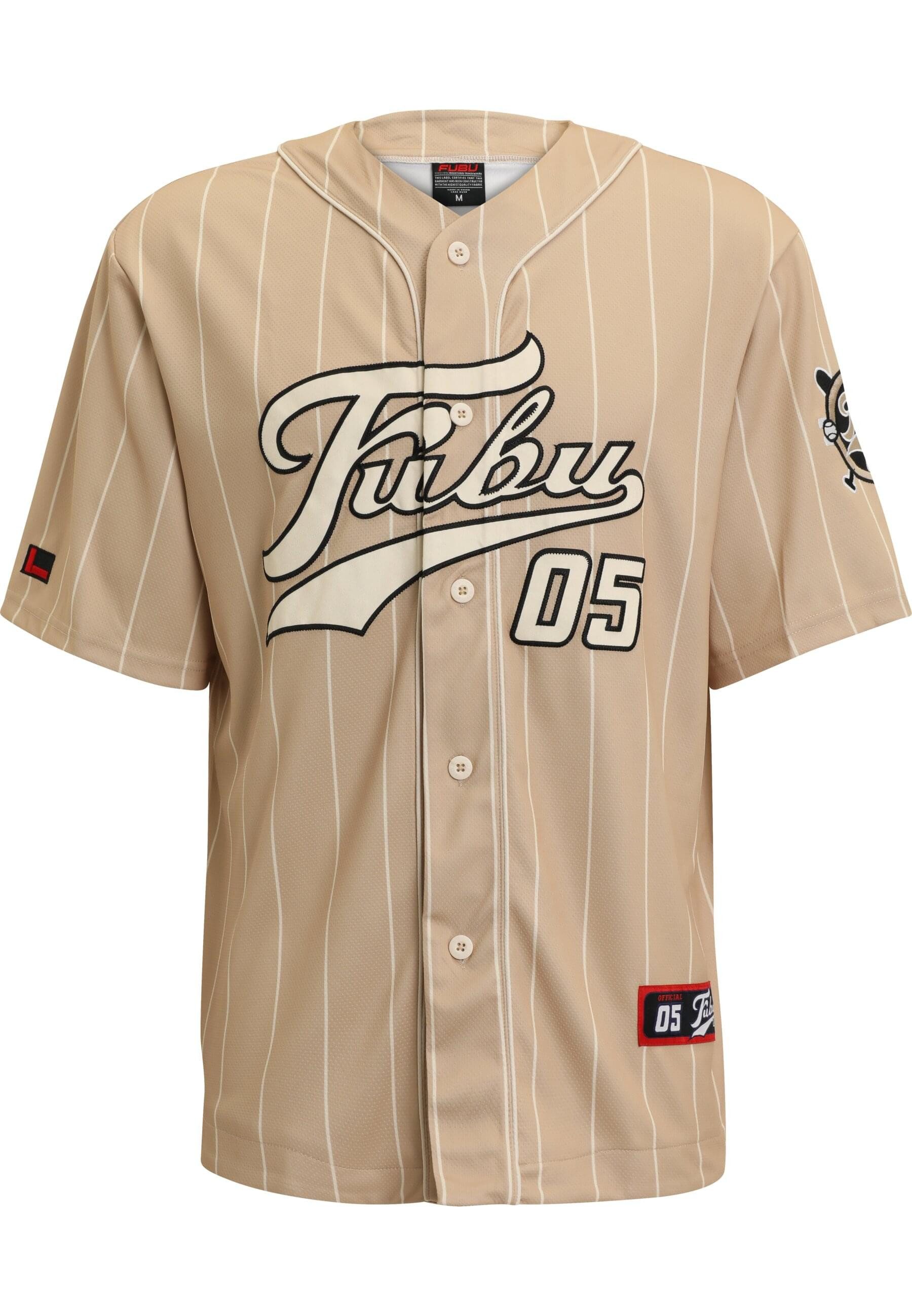 Fubu Langarmhemd Fubu Herren FM232-003-2 FUBU Varsity Pinstripe Baseball Jersey (1-tlg)