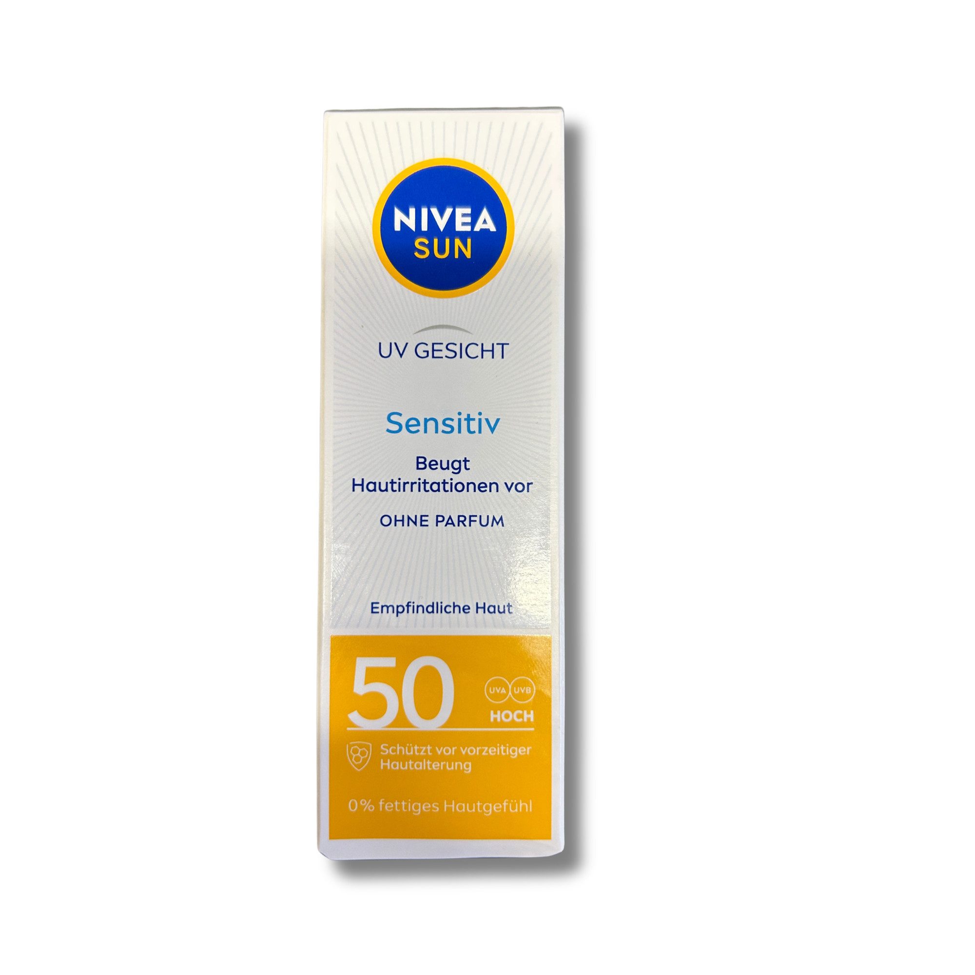 Nivea Sun Sonnenschutzcreme UV Gesicht Sensitiv SPF 50 ohne Parfum 50 ml