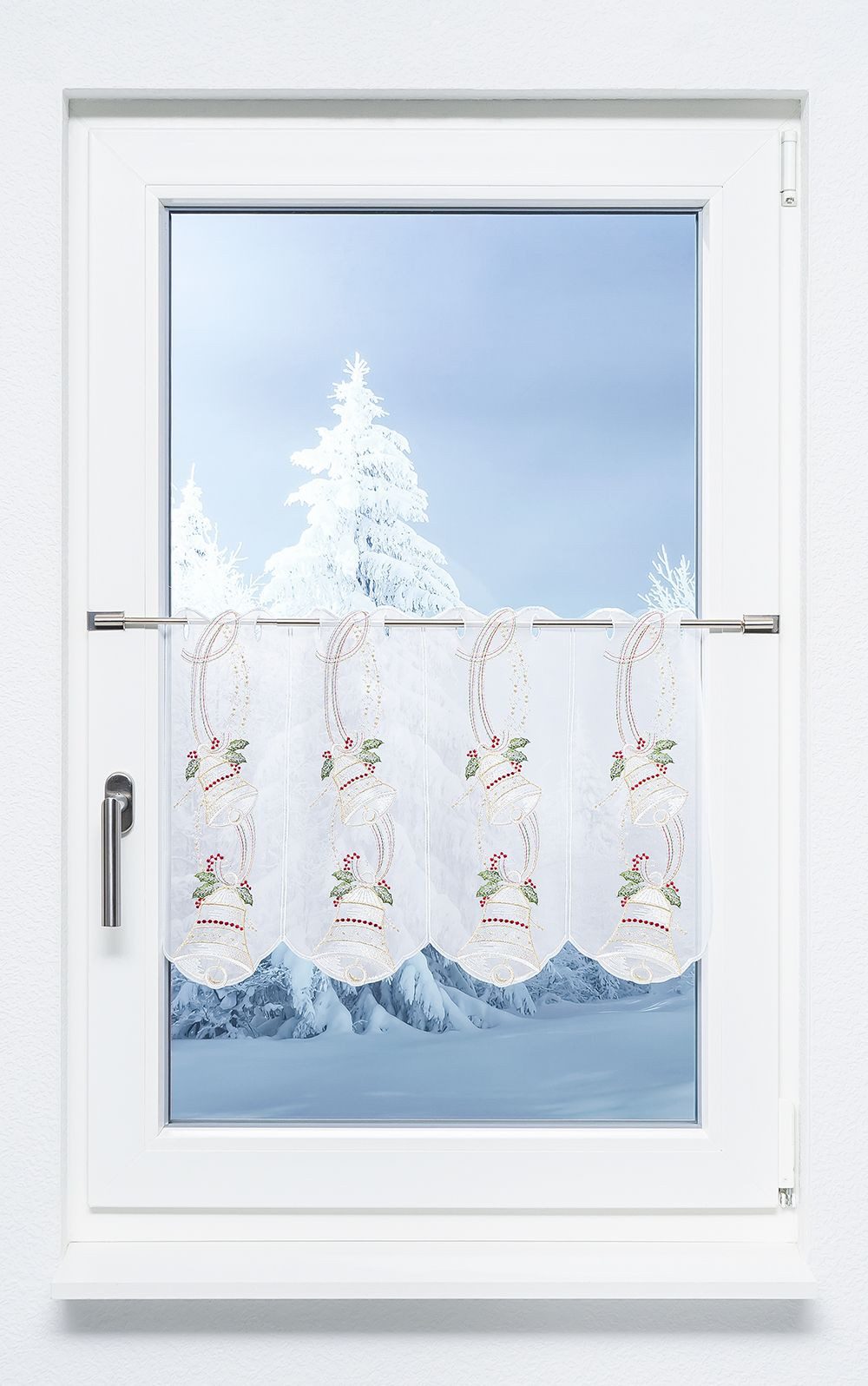 Plauener Spitze® Scheibengardine Glockenklang (1 St), halbtransparent, HxB günstig online kaufen