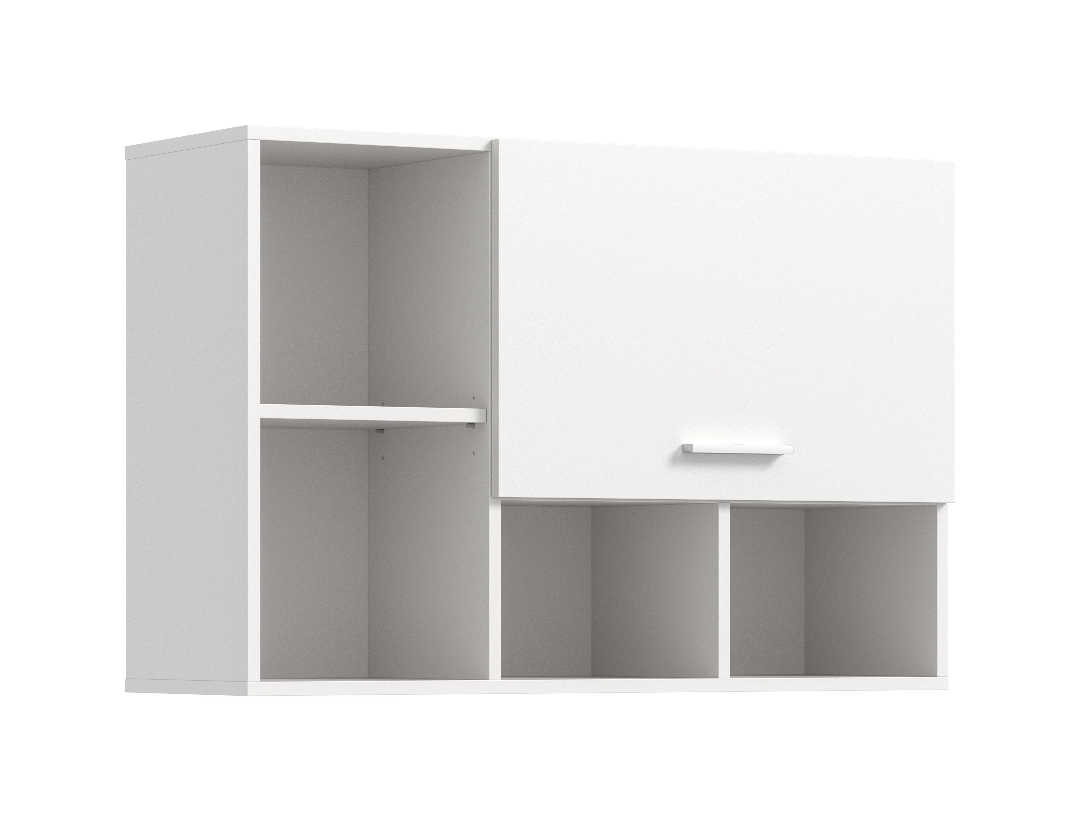 furnling Hängeschrank Fira (1-St) 1 Klappe, 4 offene Fächer, pflegeleichte MDF-Front, Breite 95 cm