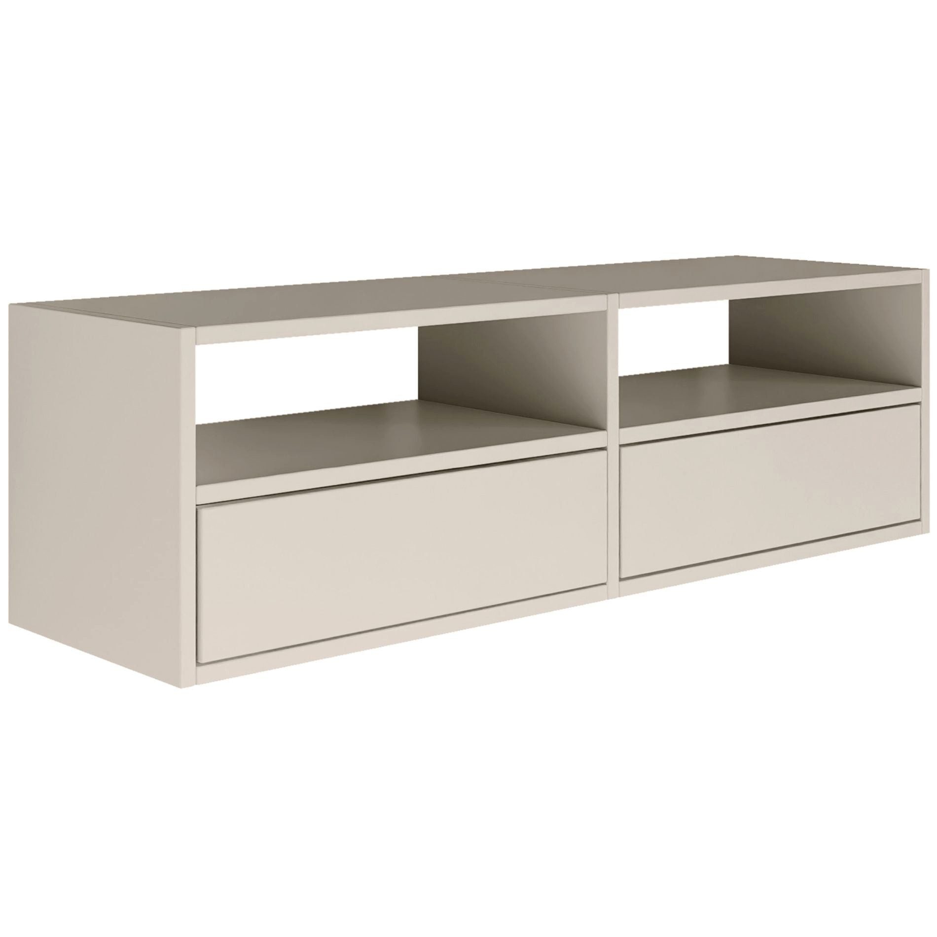 Selsey TV-Schrank FRAMME TV-Lowboard hängend 150 und 100 cm, mit Fächern und Ablagen
