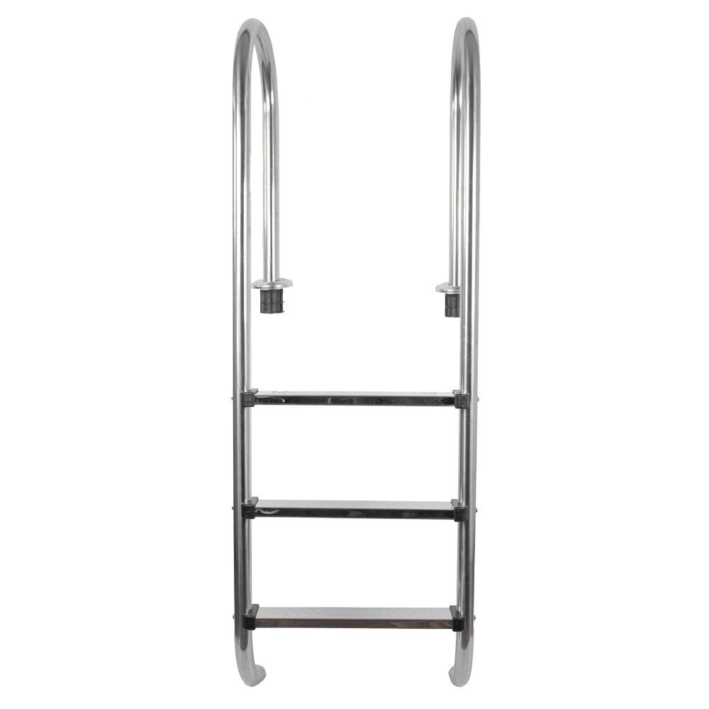 Poolleiter 3E Einbauleiter eng 3-stufig V2A Edelstahl Pool Handlauf