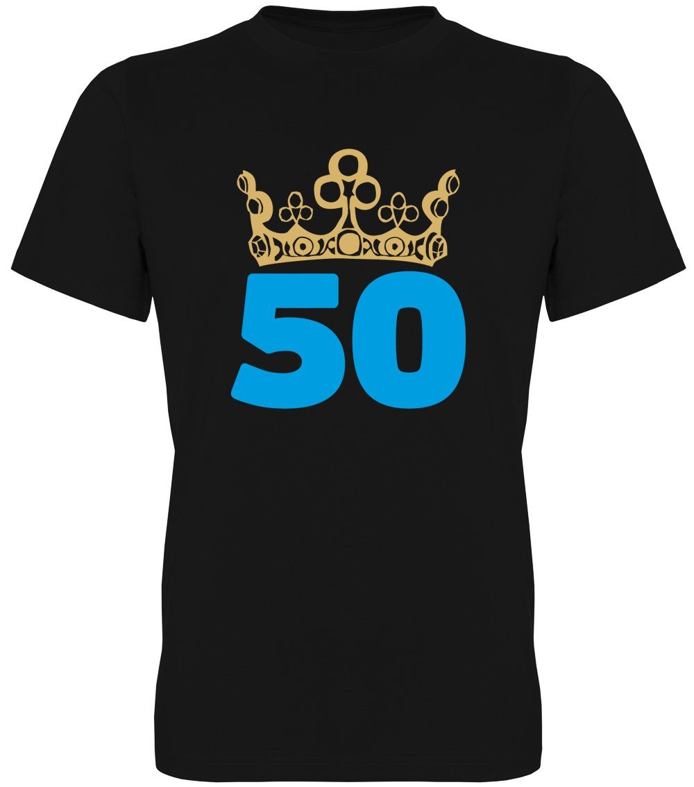 Ggraphics TShirt 50 mit Krone Herren TShirt, mit trendigem