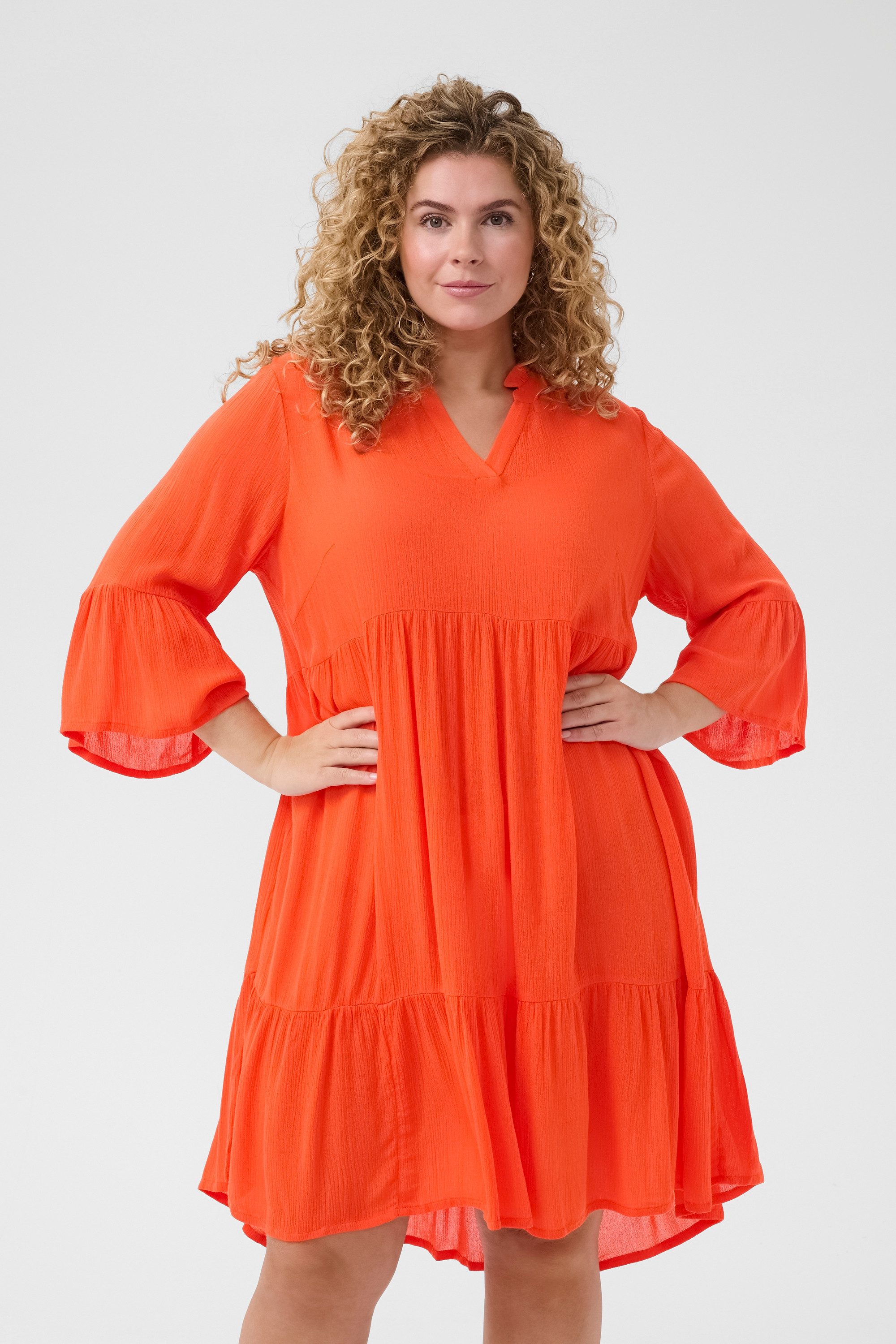 KAFFE Curve Blusenkleid Kleid KCmariana Große Größen