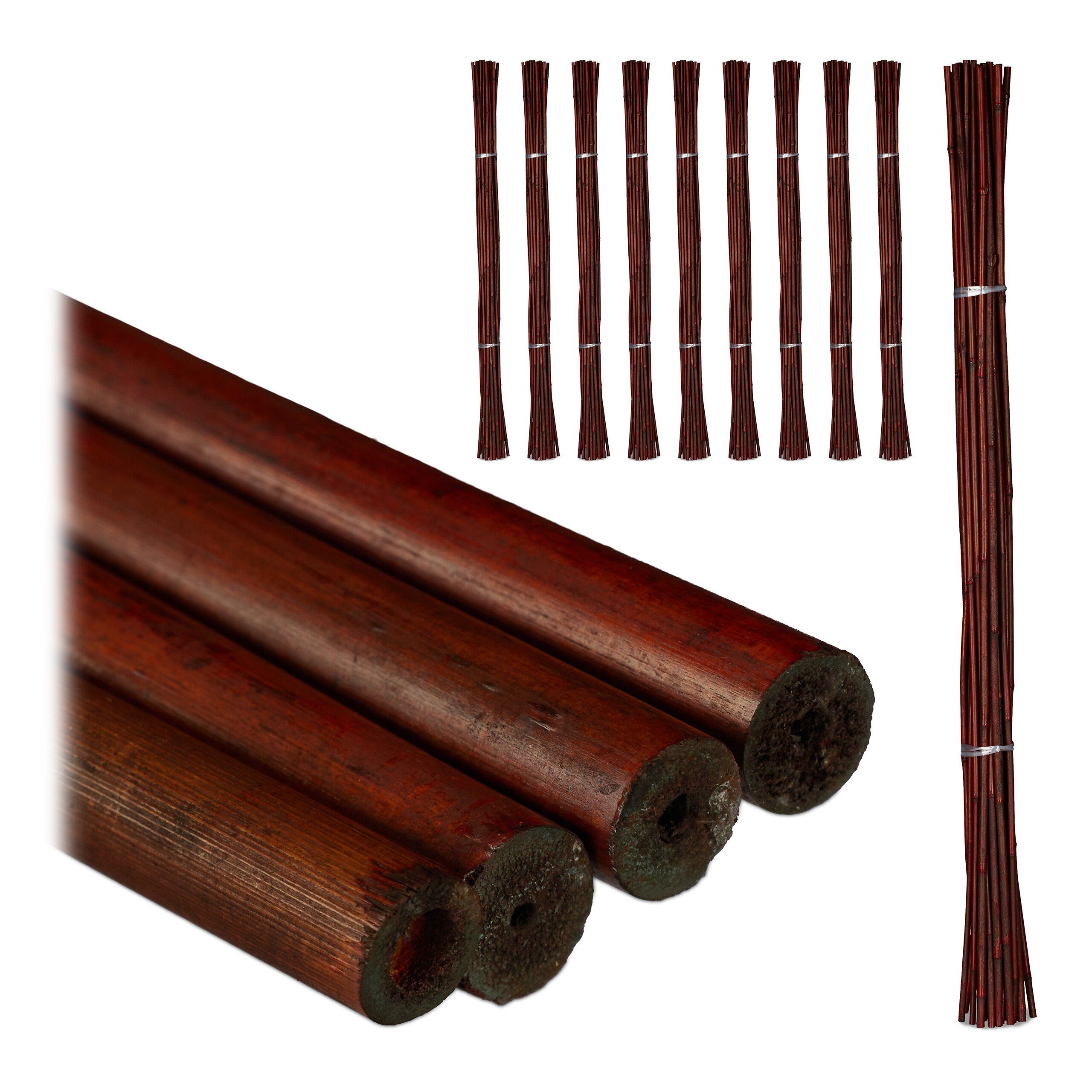 relaxdays Rankhilfe Pflanzstäbe im 250er Set 105 cm