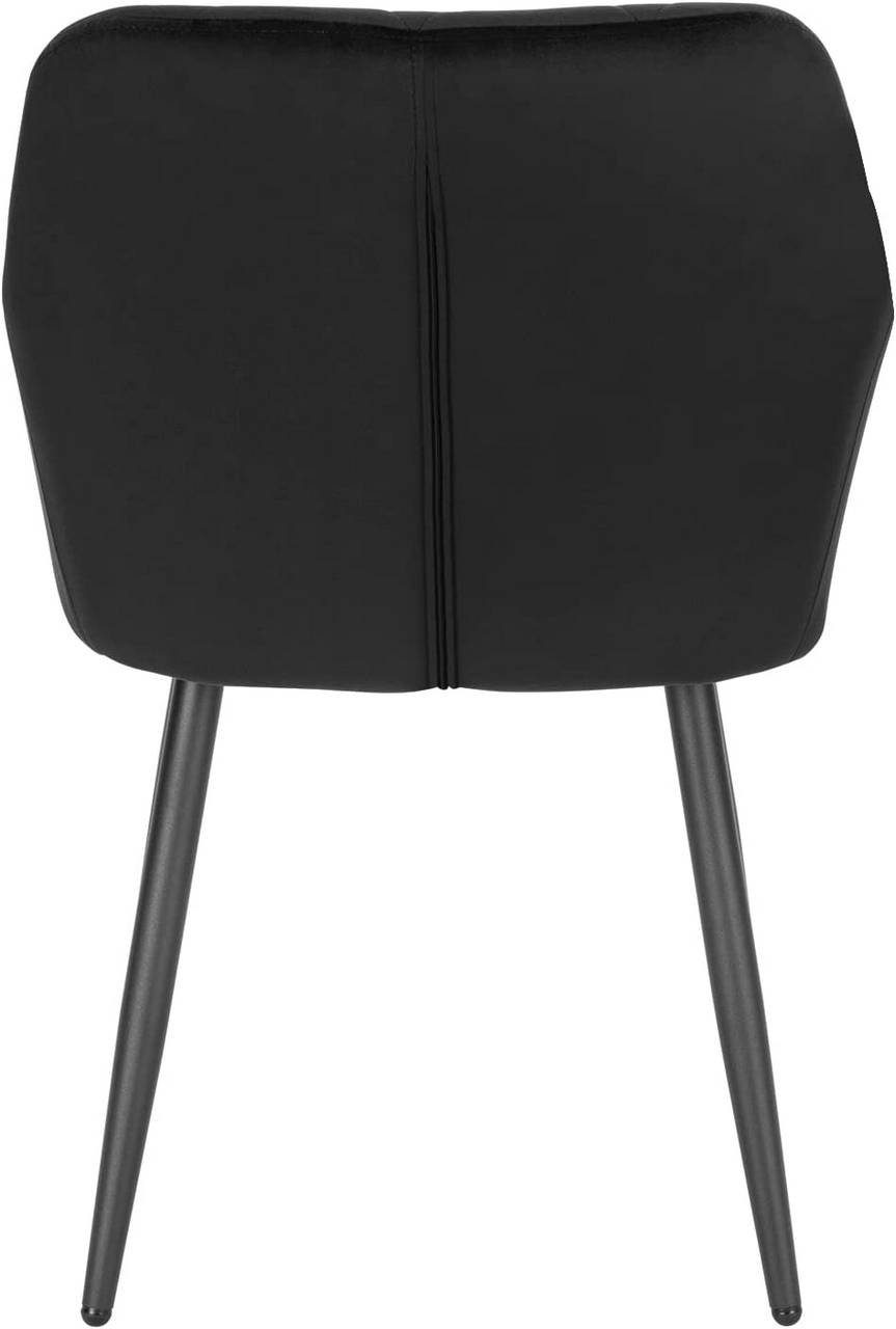 Woltu Esszimmerstuhl (6 St), Schwarz Rückenlehne Sessel mit mit Metallbeinen Armlehne