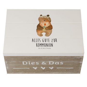 Mr. & Mrs. Panda Dekokiste 22 x 15 cm Bär Kommunion - Weiß - Geschenk, Aufbewahrungsbox, Taufker (1 St), Vielseitig nutzbar