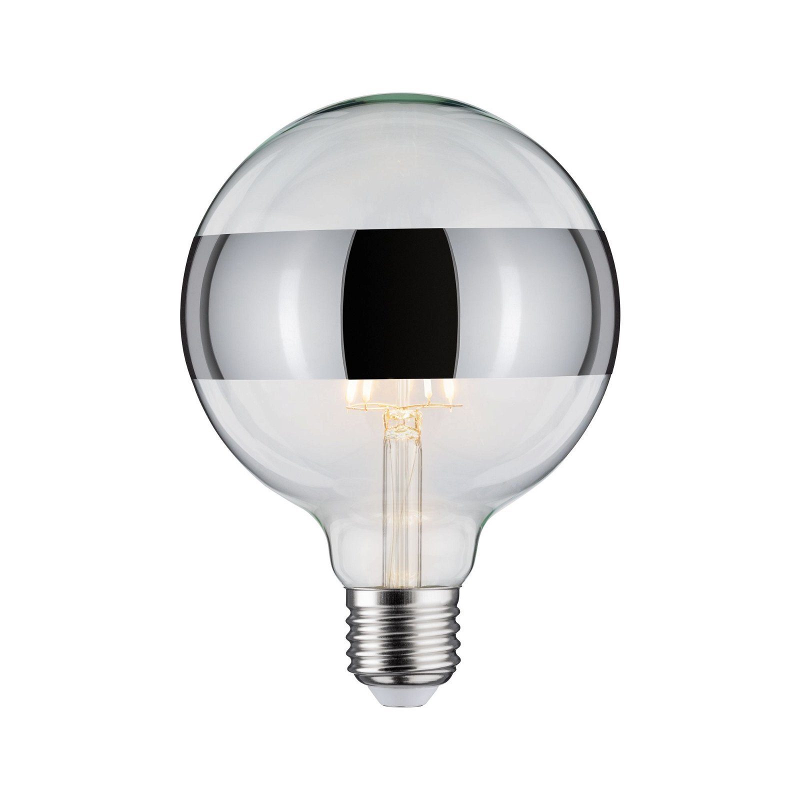 Paulmann LED-Leuchtmittel G125 Ringspiegel 640lm 1 2700K Warmweiß 230V St., 6,5W silber