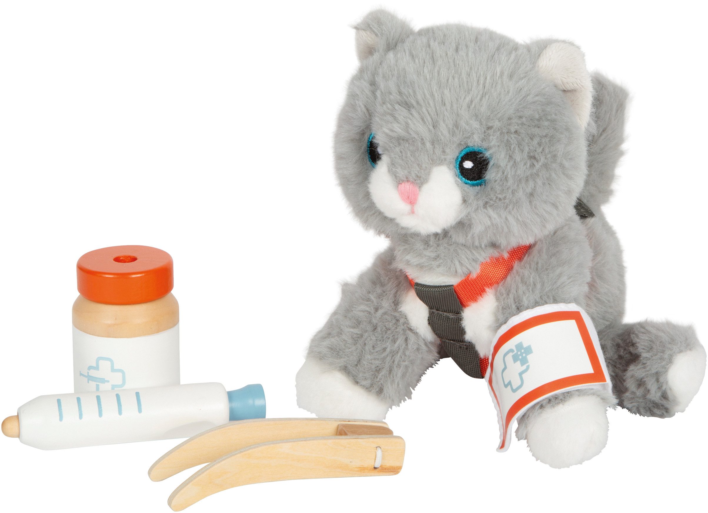 Small Foot Plüschfigur Katze mit Tasche (Set, 15-St), mit Pflege- und Tierarzt-Zubehör – Bild 5 von 5