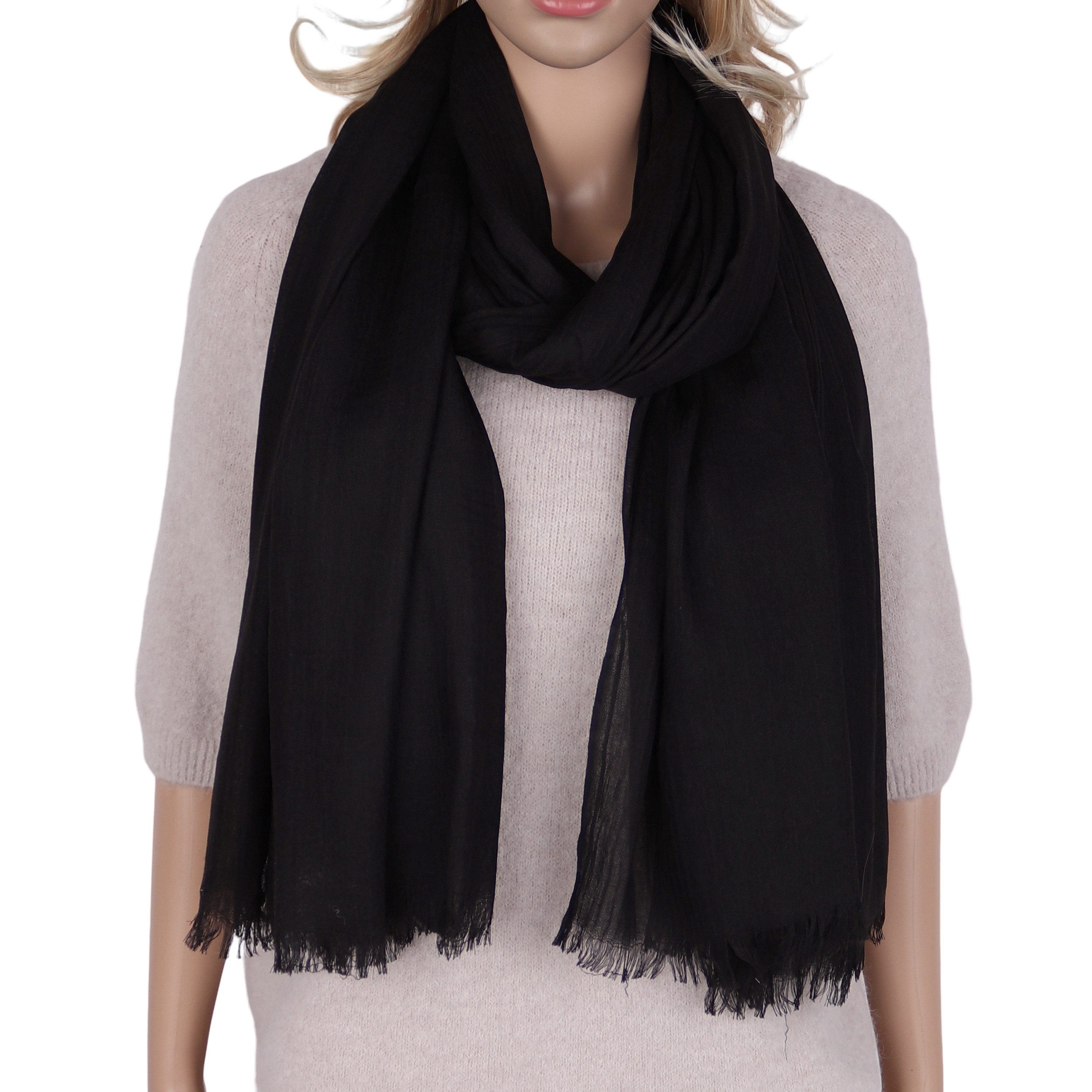 MIRROSI Modeschal weicher Unifarbe XXL Schal ca.110x180cm, (viele tolle Farben zur Auswahl), Damen Halstuch ideal für Frühling, Sommer, Herbst