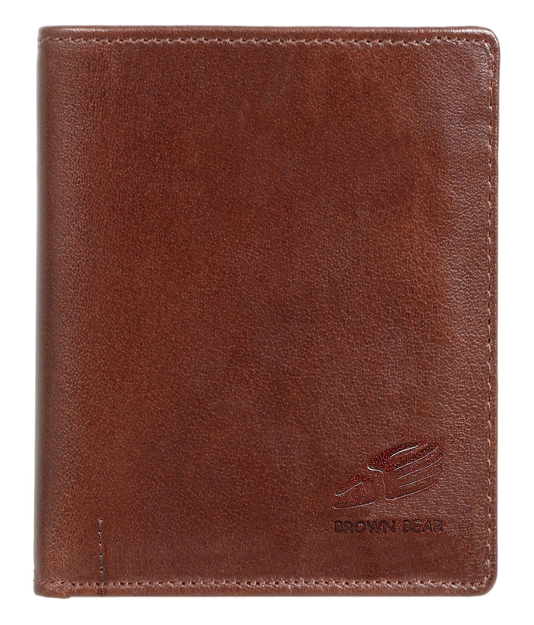 Brown Bear Geldbörse IBP 2051 Reißverschlussinnenfach Unisex Echtleder, 11 Kartenfächer Sichtfach RFID Schutz Braun Braun Toscana