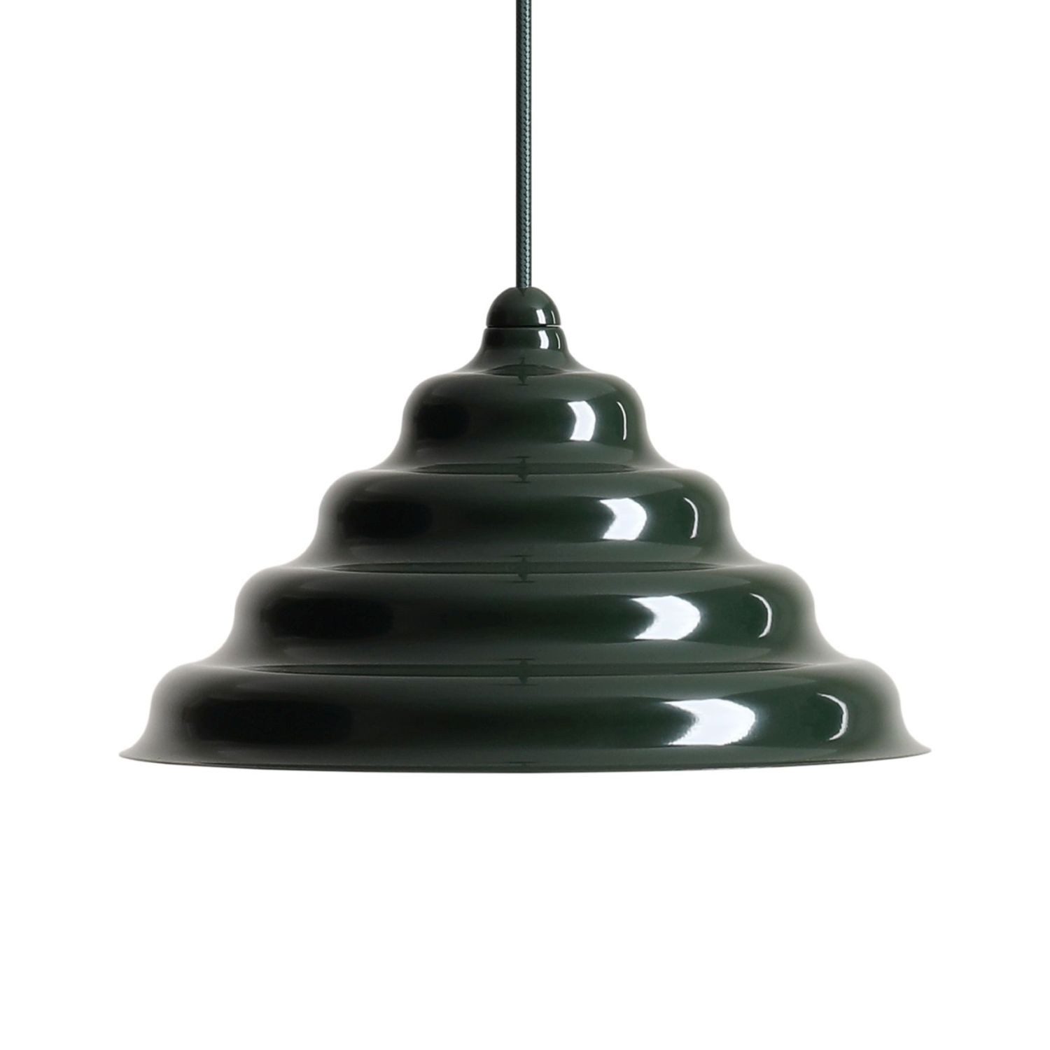 Licht-Erlebnisse Pendelleuchte NAREN, Metall Glas G9 rund Ø 29 cm H: max. 220 cm Grün Modern