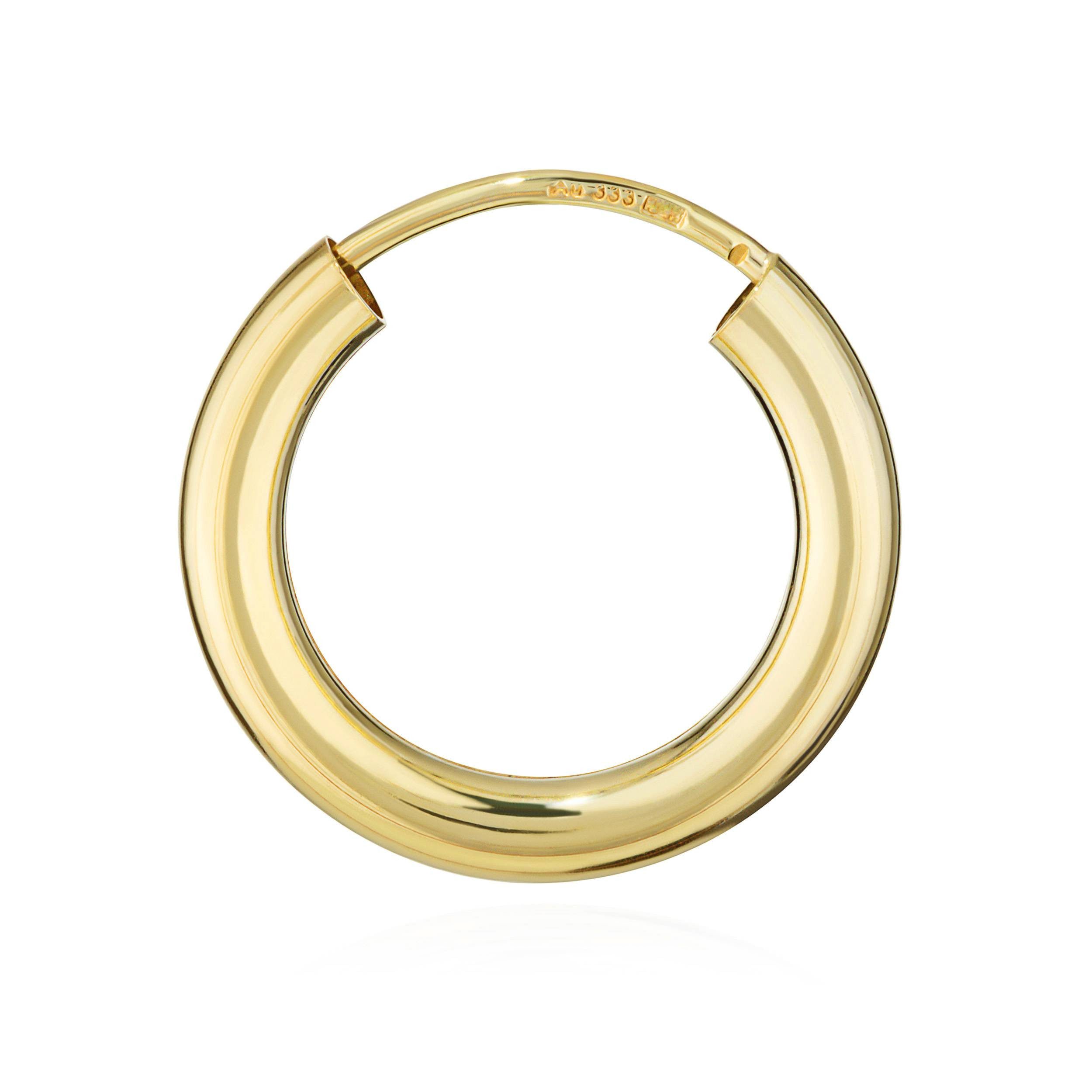 NKlaus Single-Creole Einzel 333 Gelb Gold Creole Ohrring Ohrschmuck Run