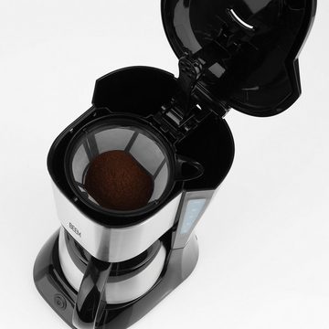 BEEM Filterkaffeemaschine FRESH-AROMA-PURE Thermo 2021 8 Tasssen, 1l Kaffeekanne, Permanentfilter, 8 Tasssen, Isolierkanne 1L Tropfstopp-Funktion, Thermokanne
