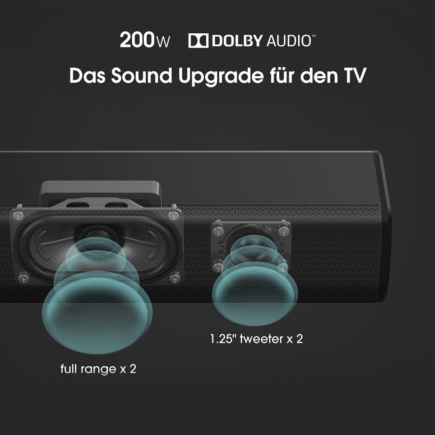 Hisense HS218 2.1 Soundbar (Bluetooth, Home System, Subwoofer) 200 W, Theater 200W