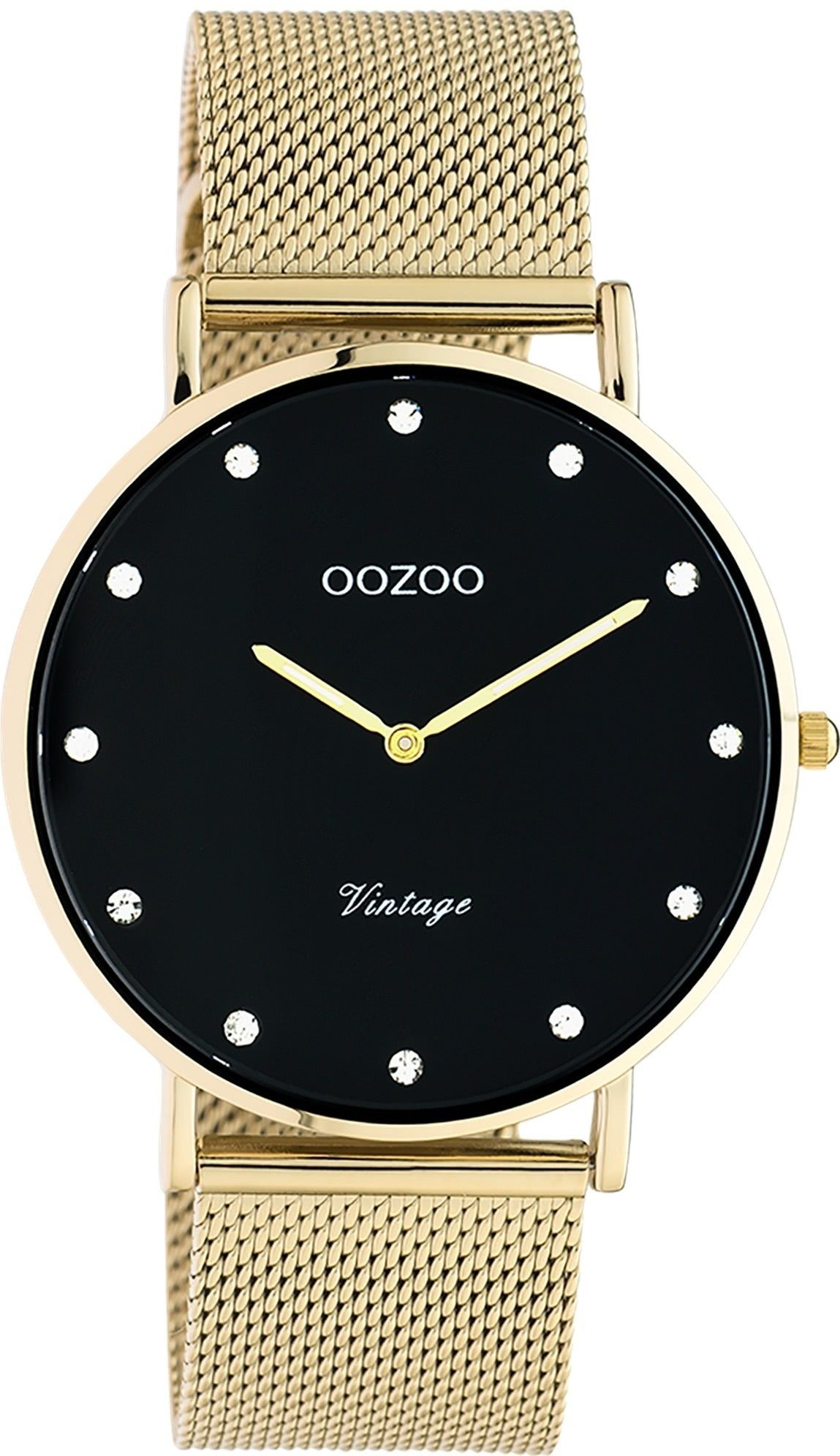Quarzuhr Oozoo Unisex Armbanduhr gold Analog