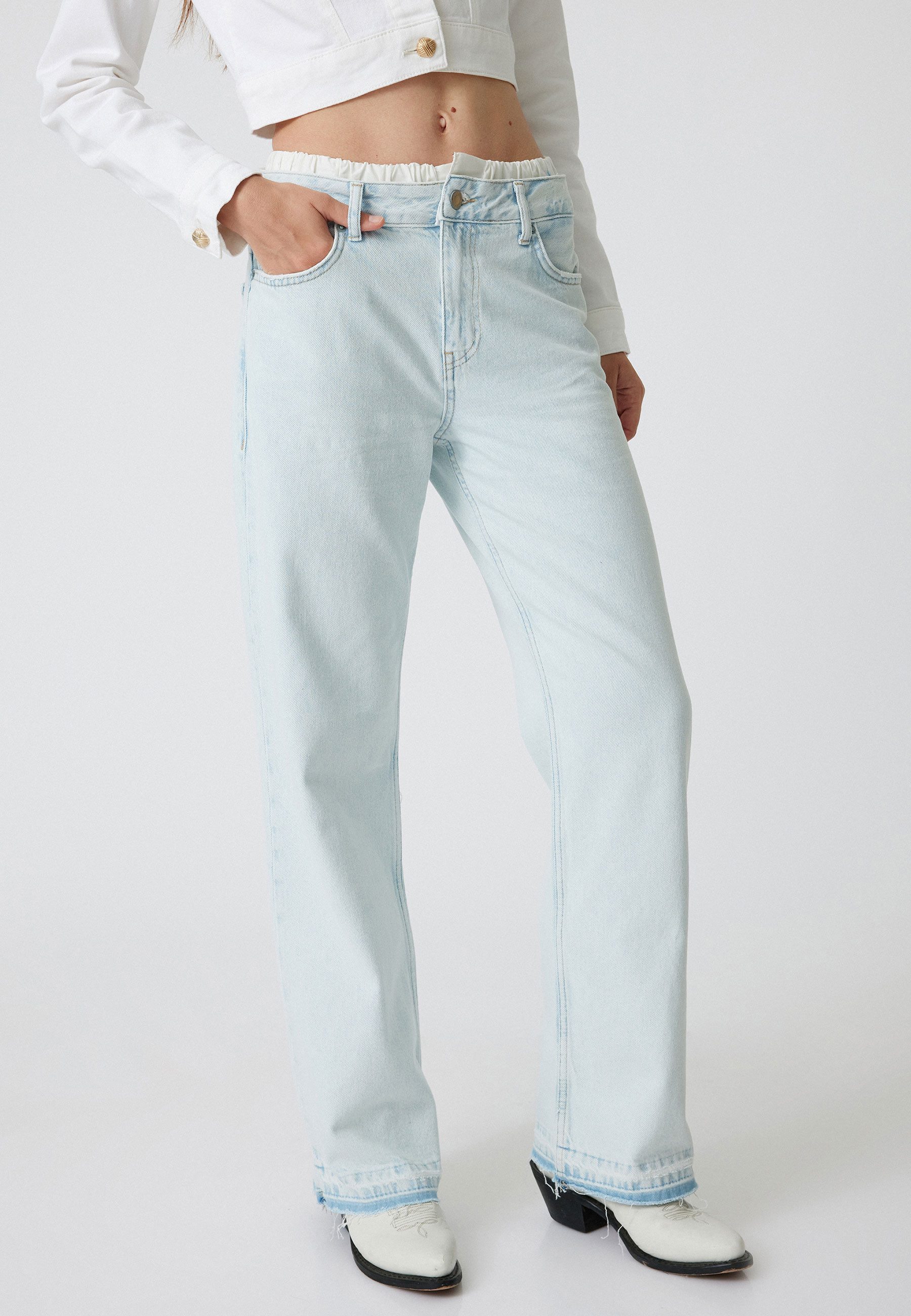 Koton Straight-Jeans Normale Leibhöhe Straight