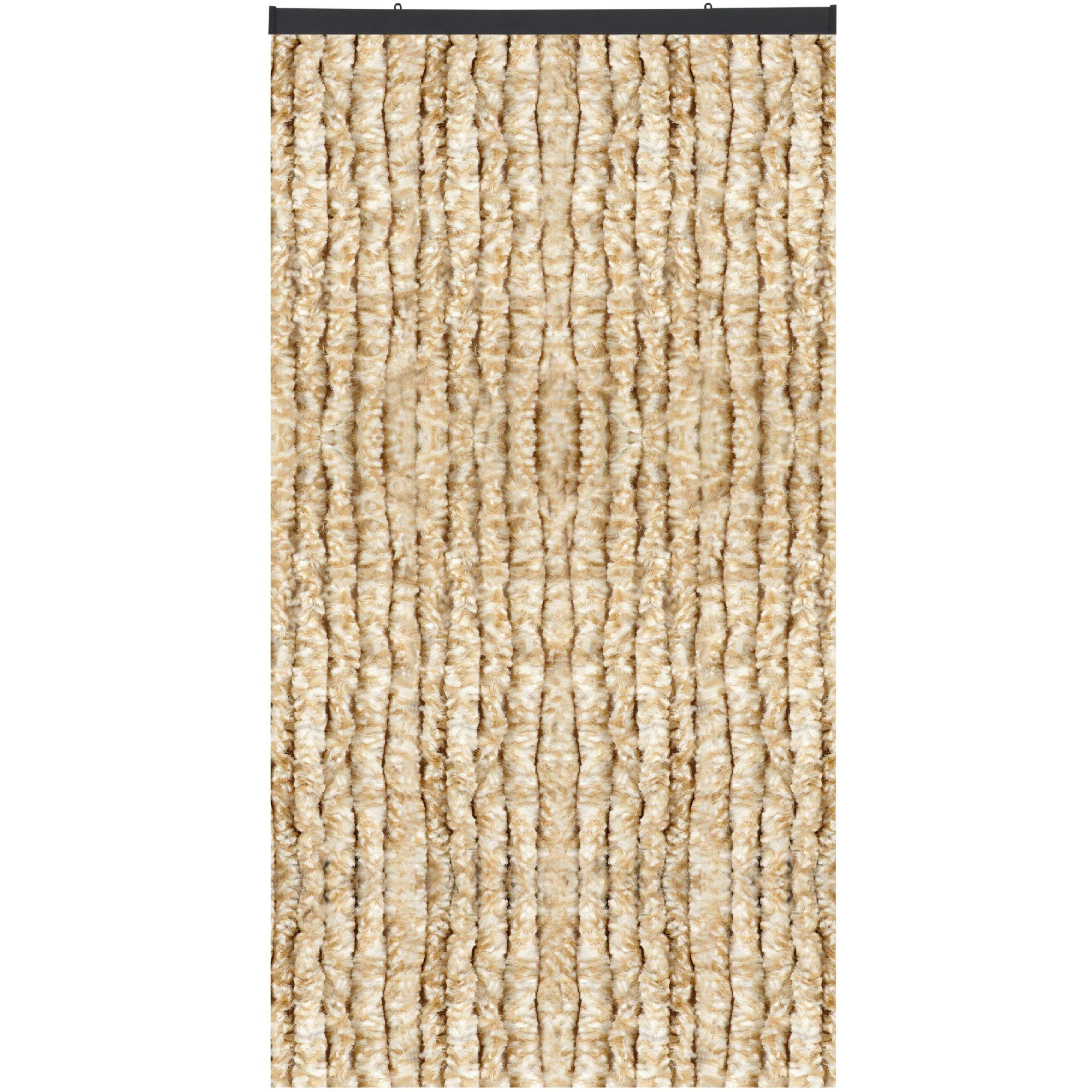 Türvorhang Flauschi, Arsvita, Ösen (1 St), Flauschvorhang 160x185 cm in Meliert beige - weiß, viele Farben Meliert Beige/Weiß