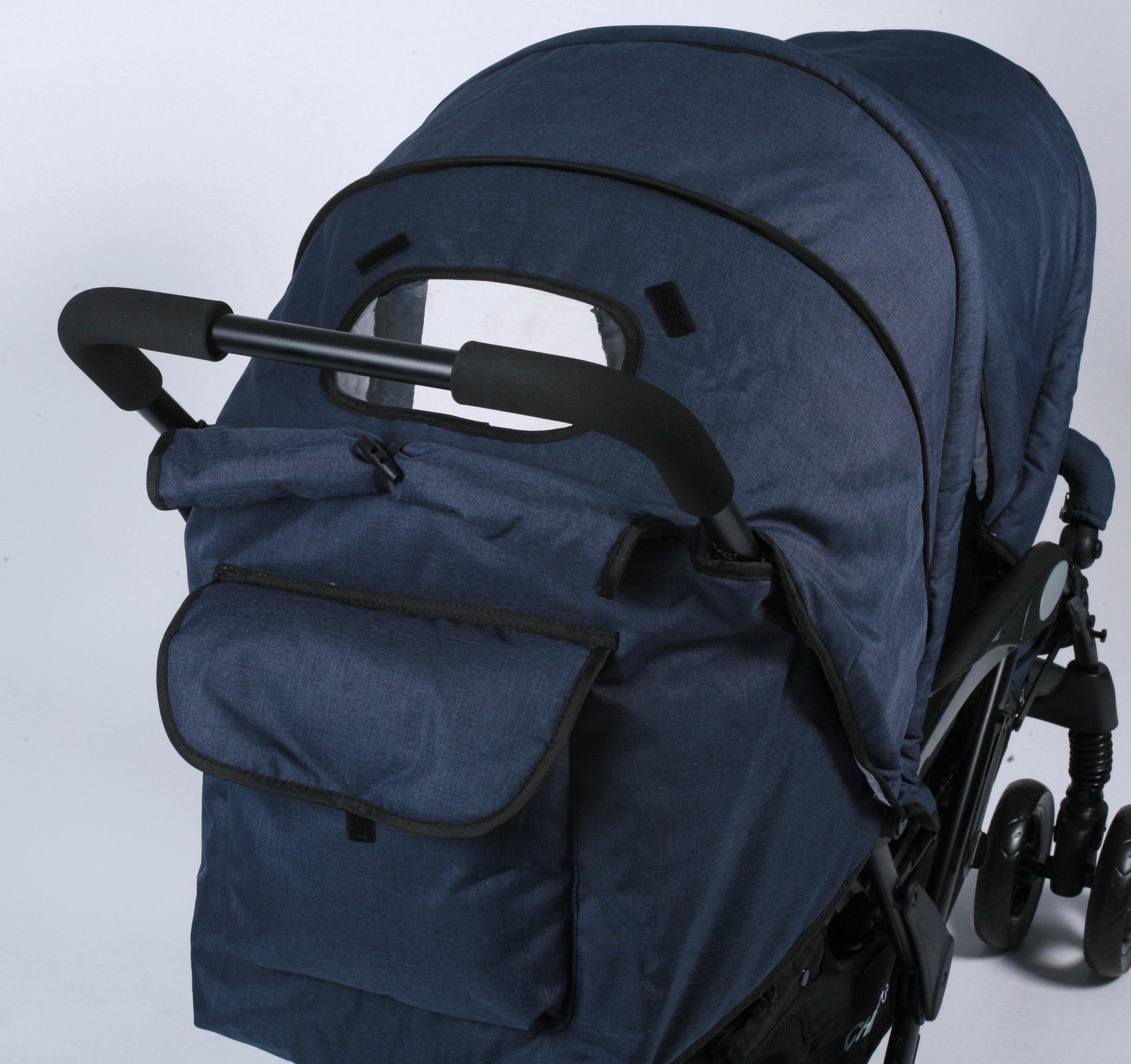 CHIC4BABY Geschwisterwagen Duo, mit feststellbaren Doppelschwenk-Vorderrädern