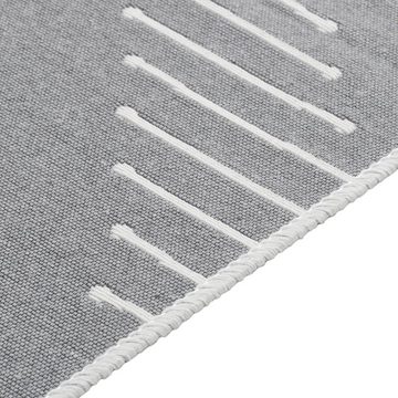 Teppich Dunkelgrau 120x180 cm Baumwolle, furnicato, Rechteckig