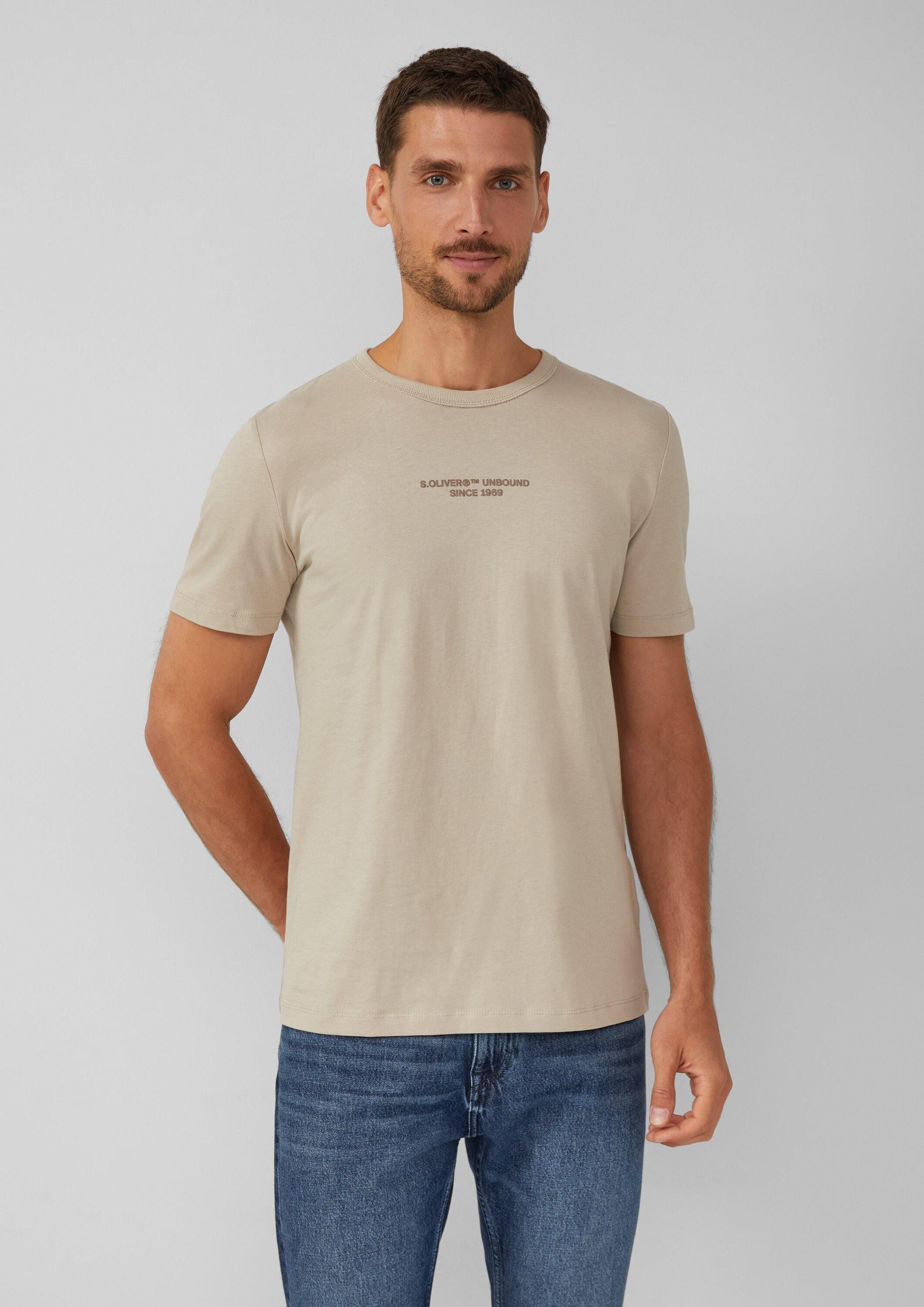 s.Oliver Kurzarmshirt T-Shirt T-Shirt mit Artwork aus reiner Baumwolle günstig online kaufen