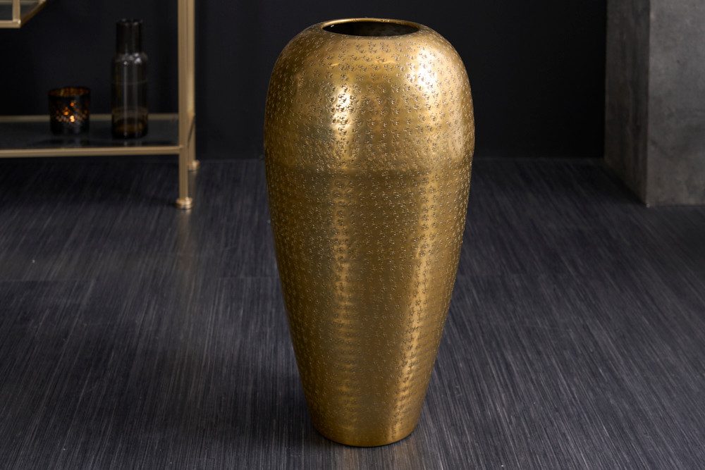 riess-ambiente Bodenvase ORIENTAL 50cm gold (Einzelartikel, 1 St), Deko · Blumen · Hammerschlag Design · Metall