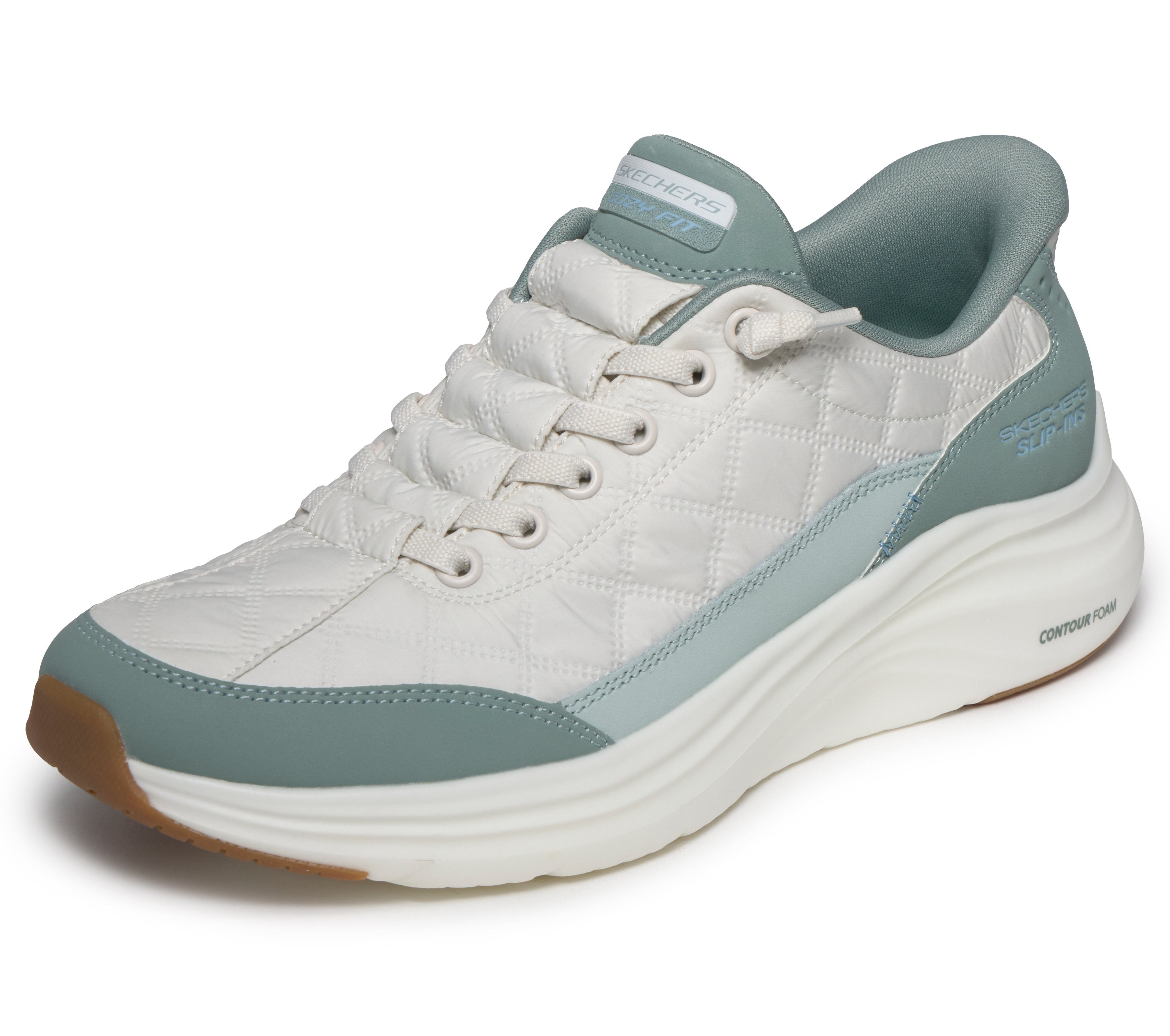 Skechers Contour Foam - Cozy Fit Slip-On Sneaker Slipper mit Handsfree Slip-ins und gestepptem Cozy Fit™-Mesh