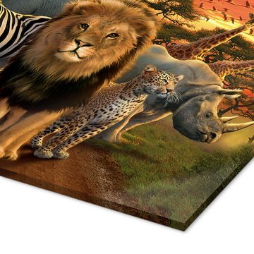 Posterlounge Acrylglasbild Andrew Farley, Afrikanische Tiere, Kinderzimmer Illustration