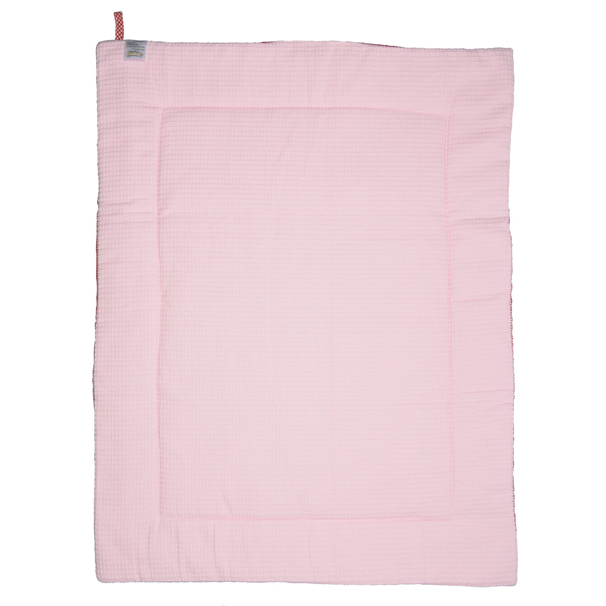 Krabbeldecke Krabbeldecke "Brezel mit Tirolerhut", rosa, P.Eisenherz, aus flauschiger, saugfähiger Baumwolle in rosa