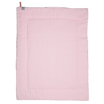 Krabbeldecke Krabbeldecke "Brezel mit Tirolerhut", rosa, P.Eisenherz, aus flauschiger, saugfähiger Baumwolle in rosa